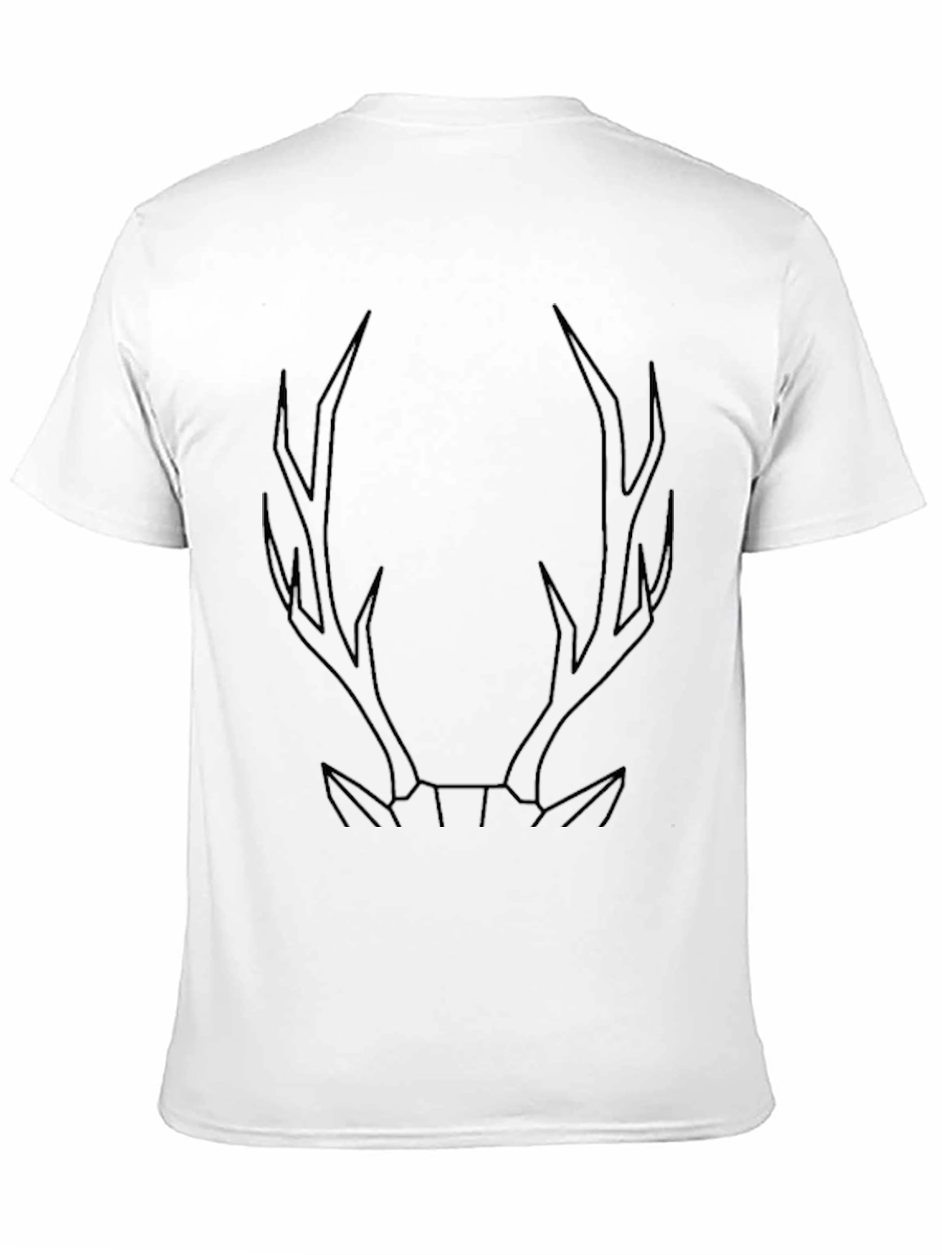 Minimalist Deer Antler Black Graphic Tee