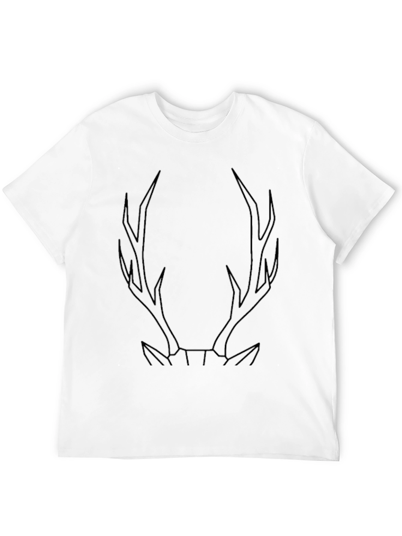 Minimalist Deer Antler Black Graphic Tee