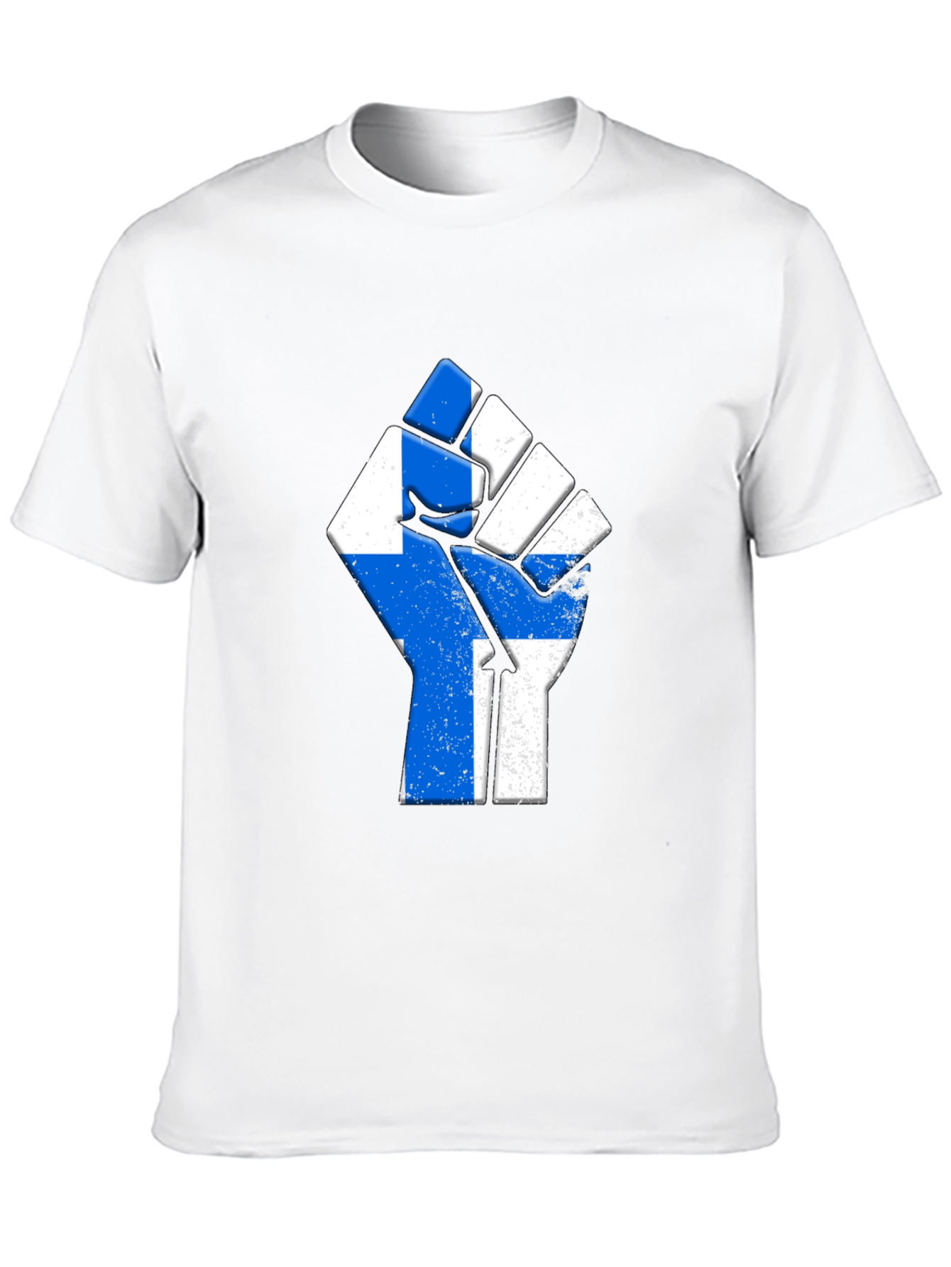 Finland Flag Fist T-Shirt Black