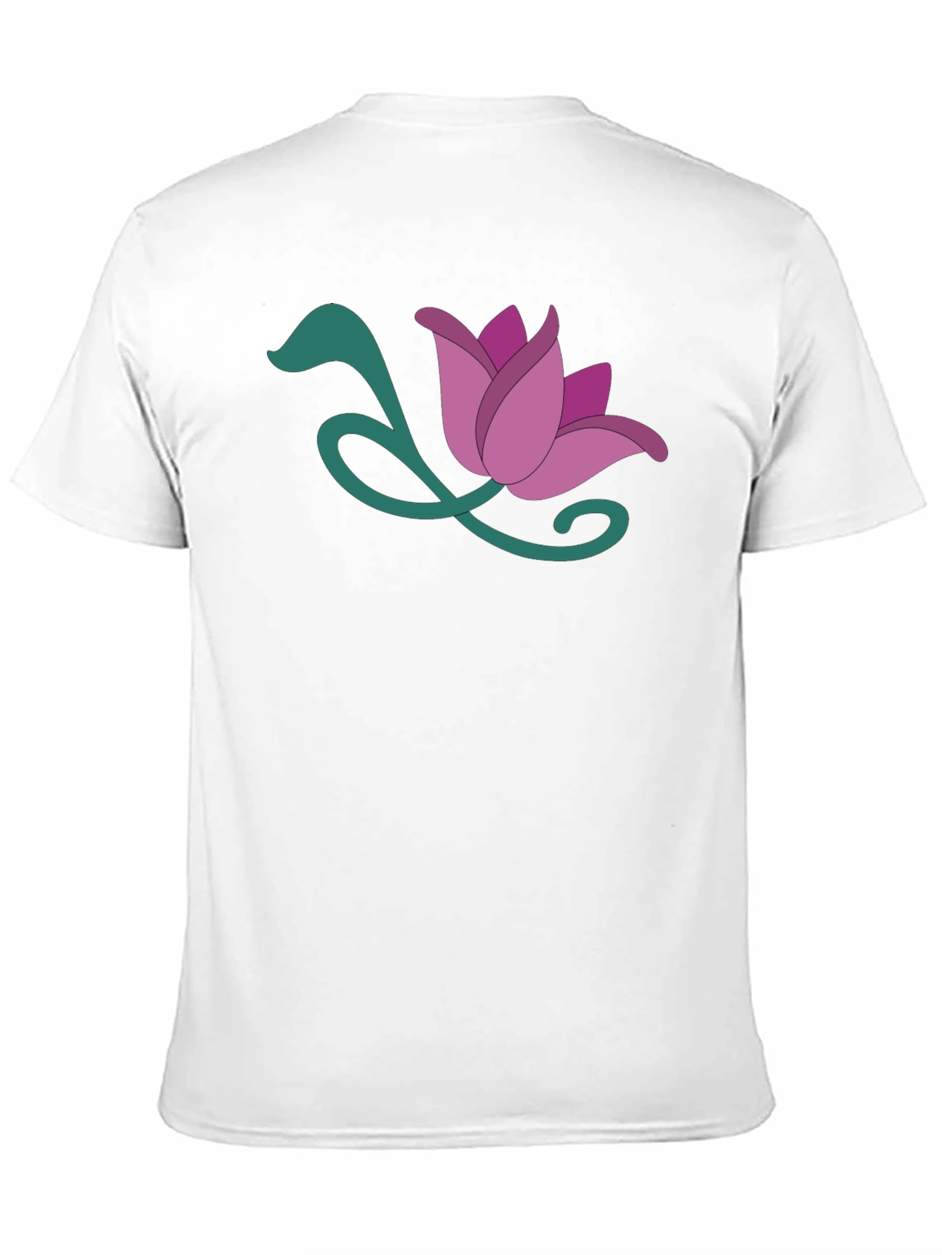 Floral Graphic Tee - Soft Black Cotton Blend