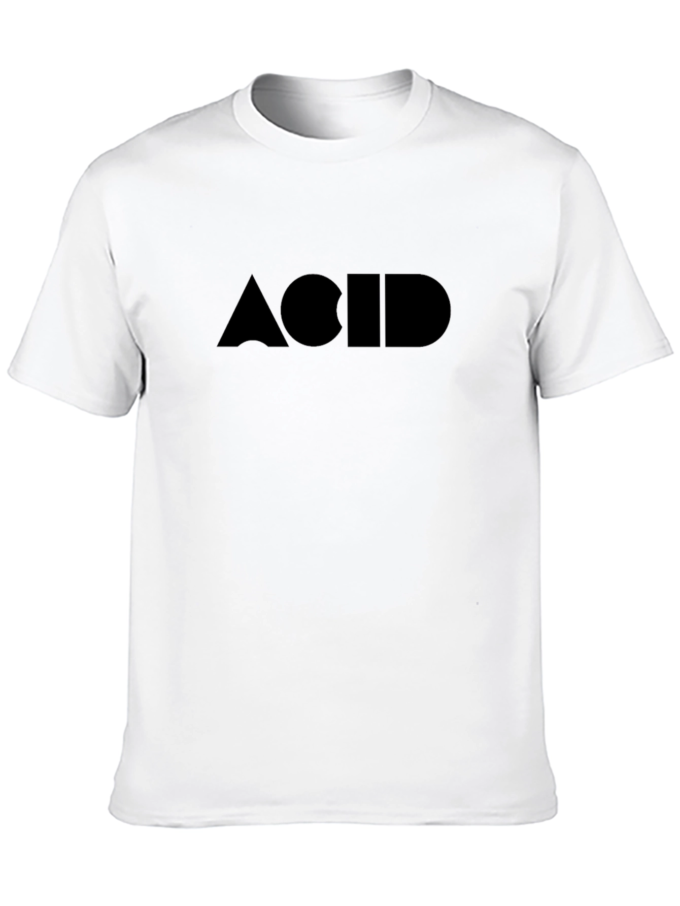 ACID Graphic Print Black T-Shirt