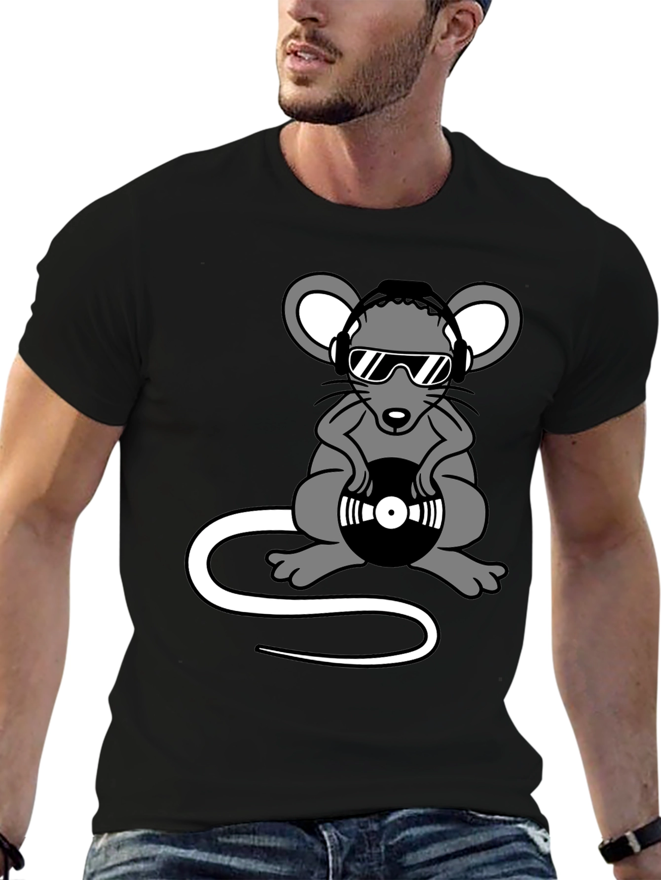DJ Mouse Graphic T-Shirt - Cool Cartoon Tee