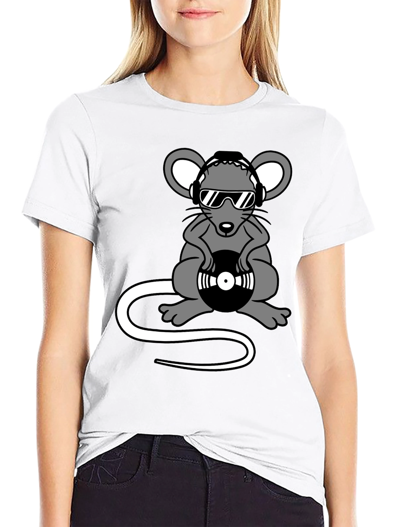 DJ Mouse Graphic T-Shirt - Cool Cartoon Tee