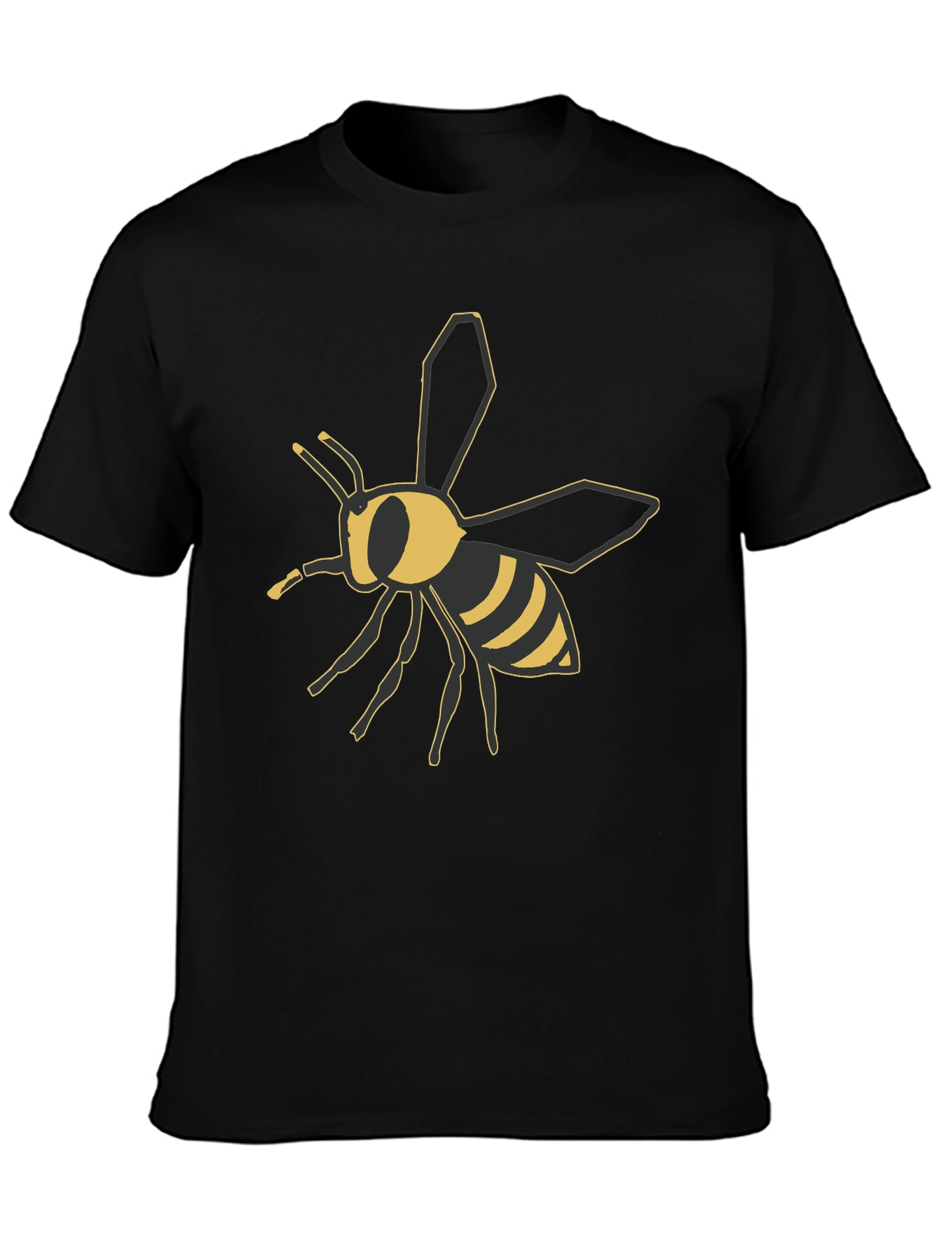 Black T-Shirt with Bee Graphic