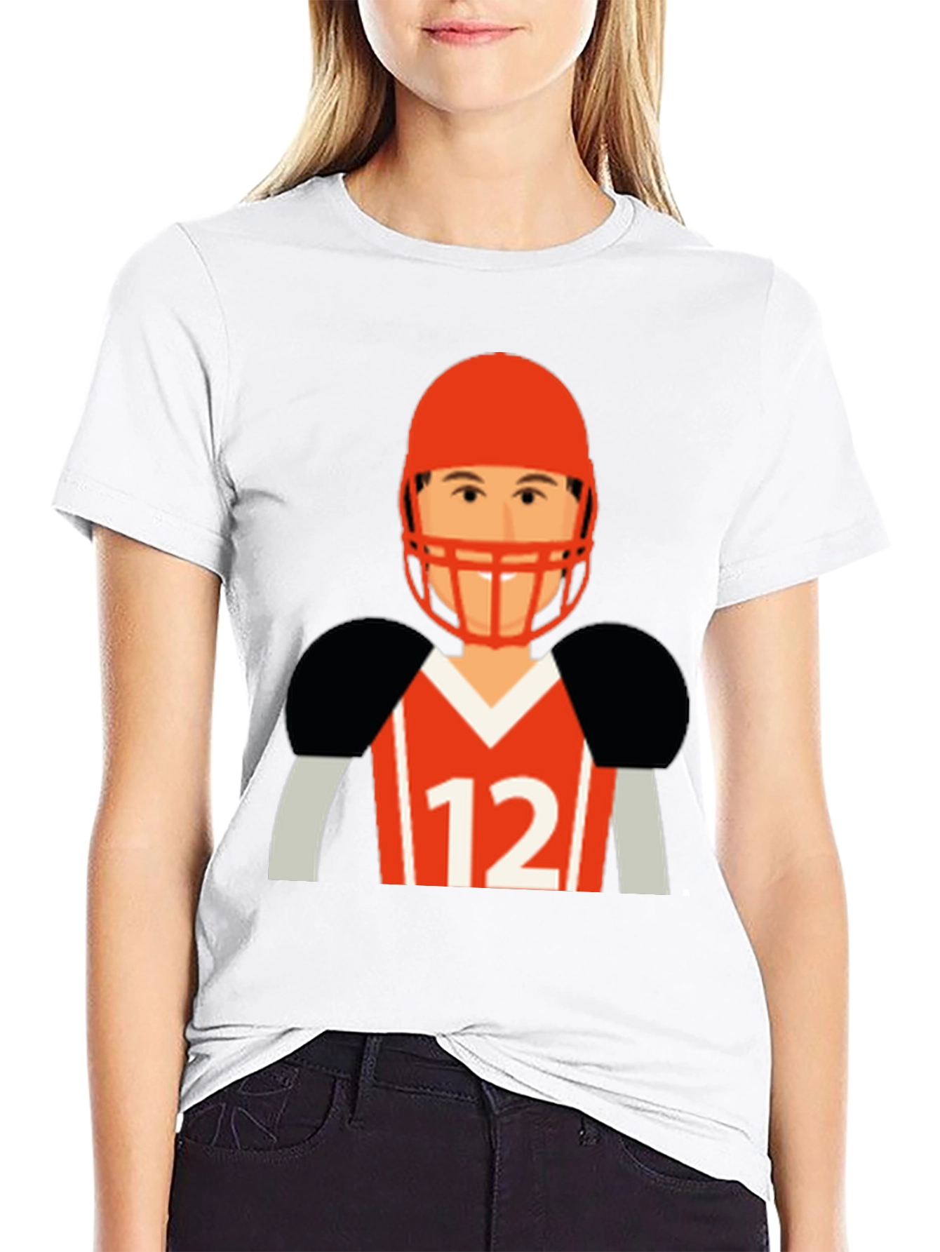 Football Player Graphic T-Shirt