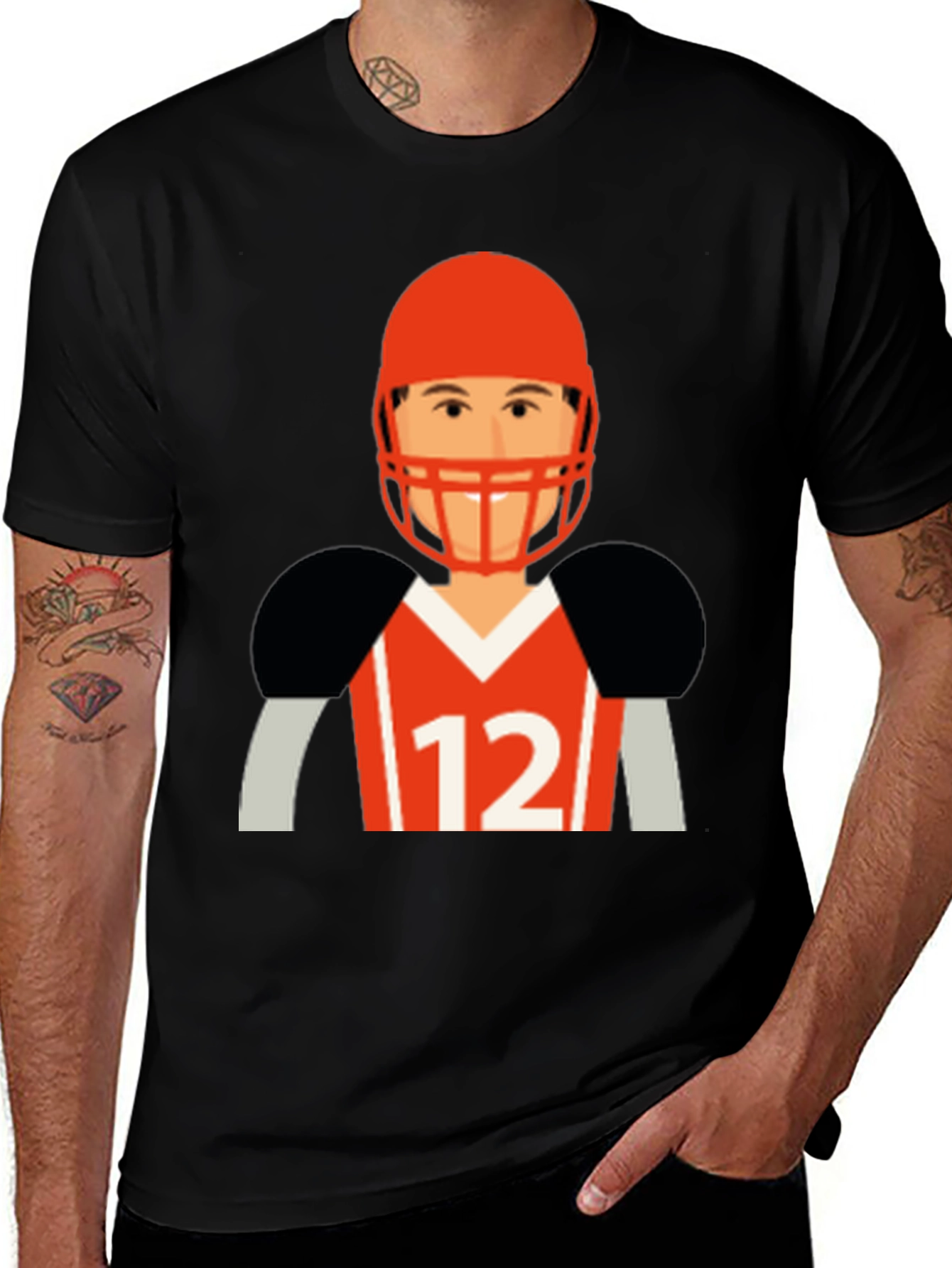 Football Player Graphic T-Shirt