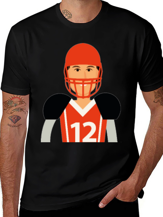 Football Player Graphic T-Shirt