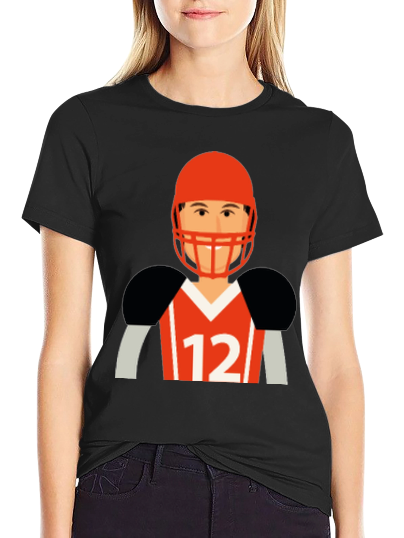 Football Player Graphic T-Shirt