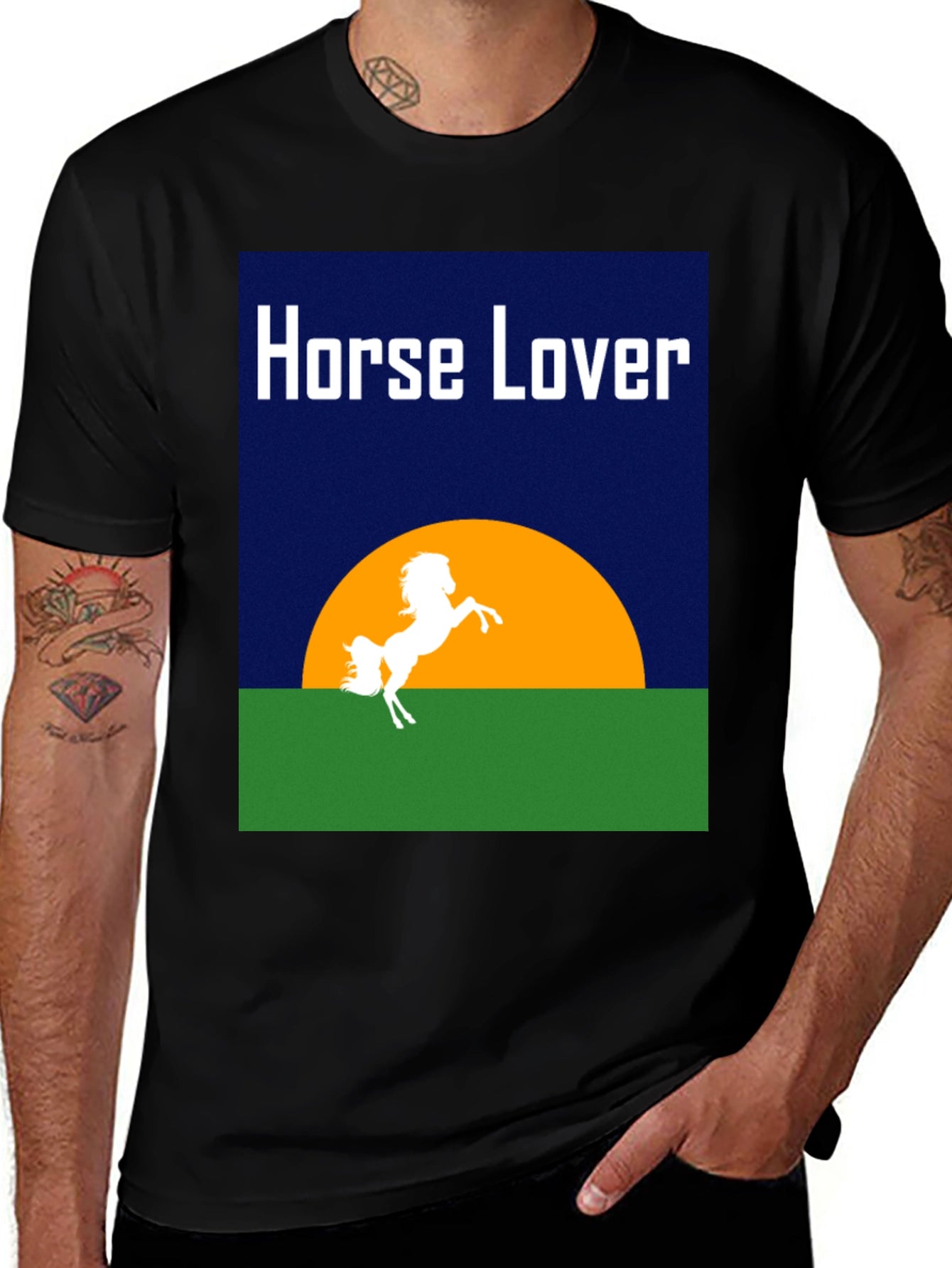 Horse Lover Graphic T-Shirt - Equestrian Design