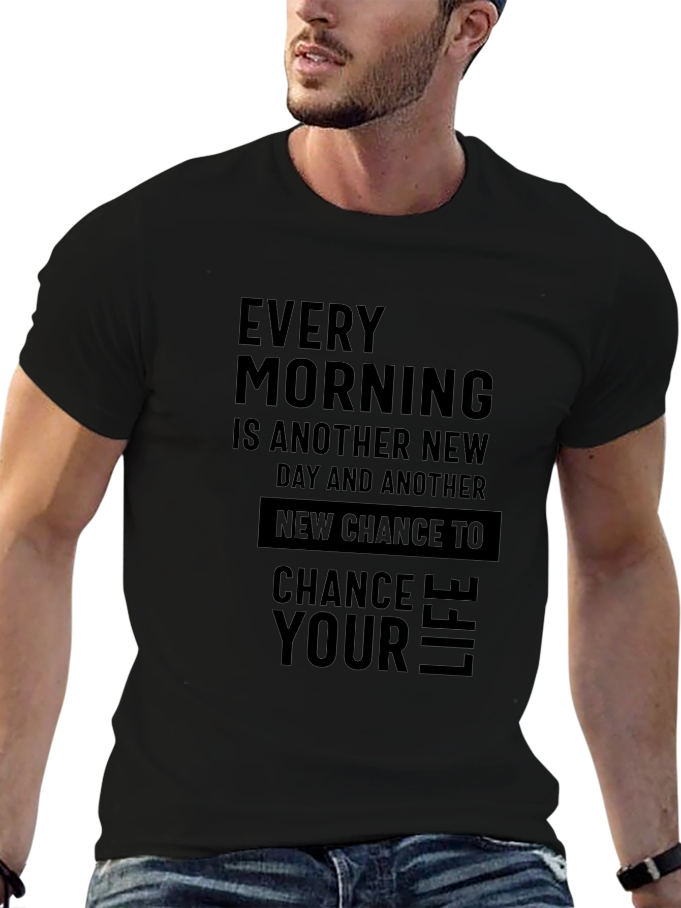 Inspirational Mens Black T-Shirt