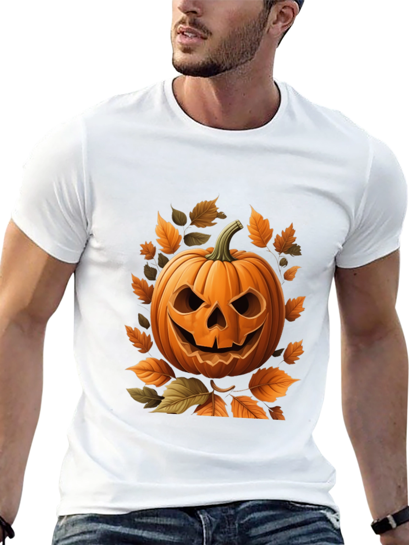 Spooky Pumpkin Halloween Graphic T-Shirt