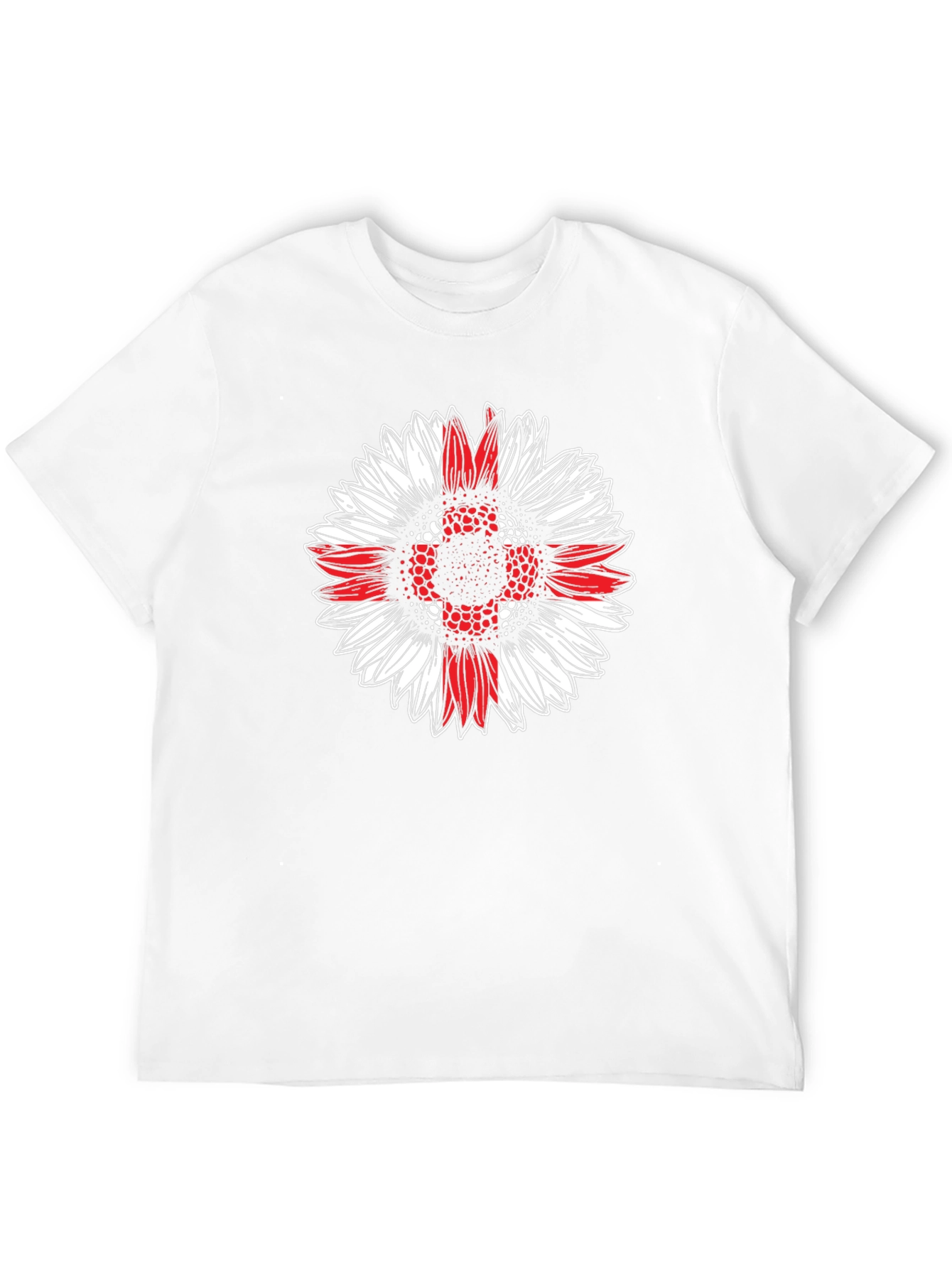 Sunflower England Flag Graphic T-Shirt