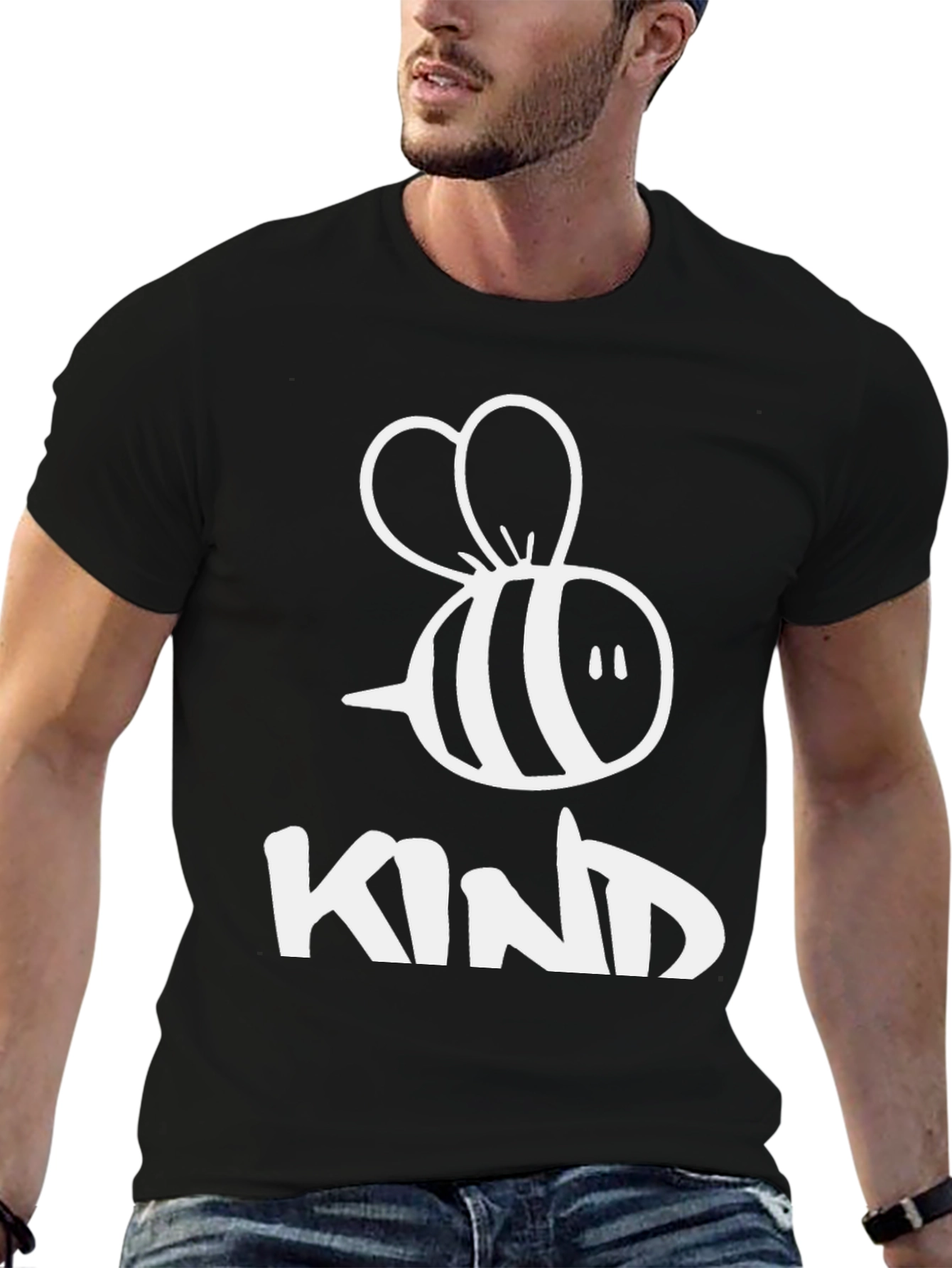 Bee Kind Graphic Tee - Black Crew Neck