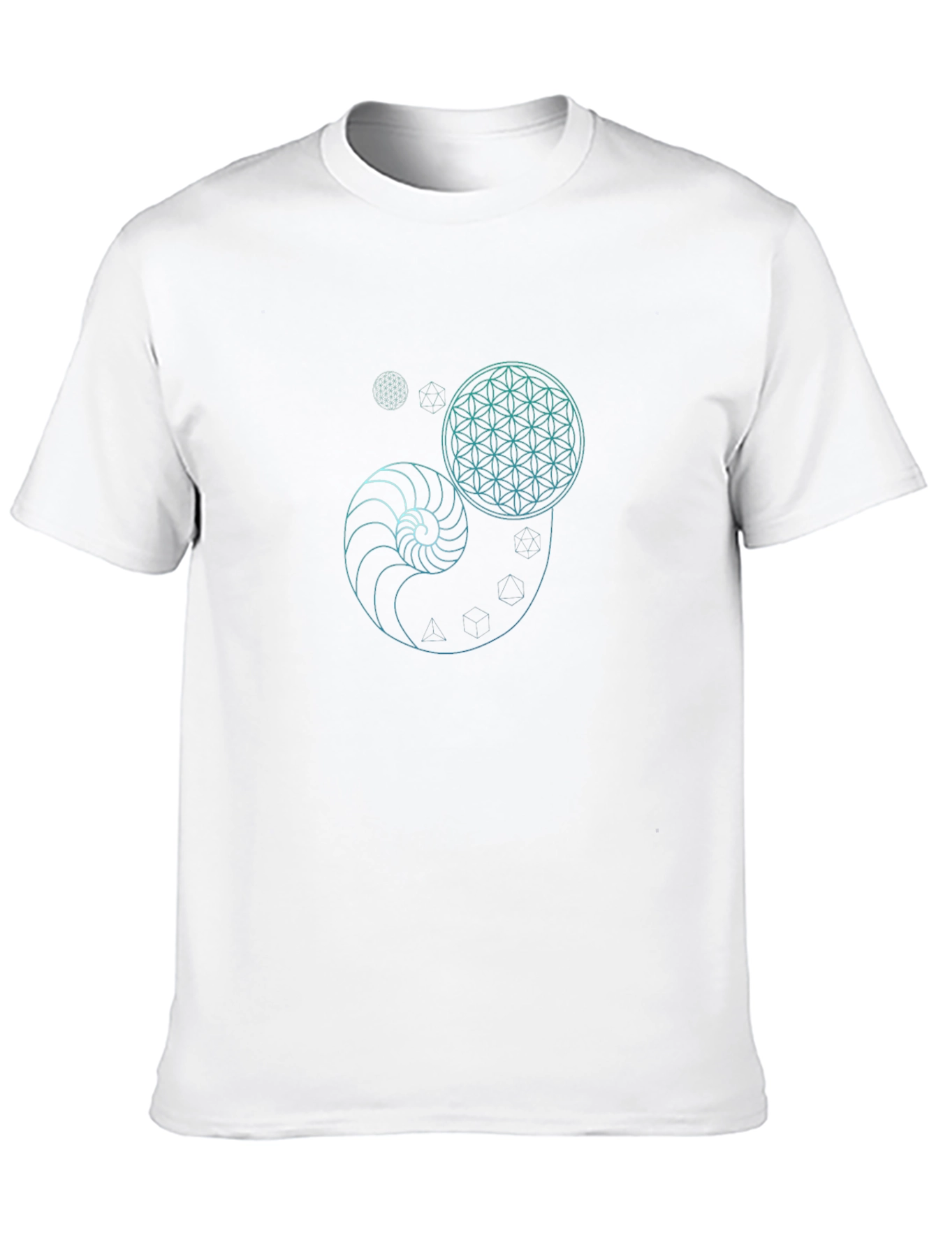 Geometric Design Black T-Shirt