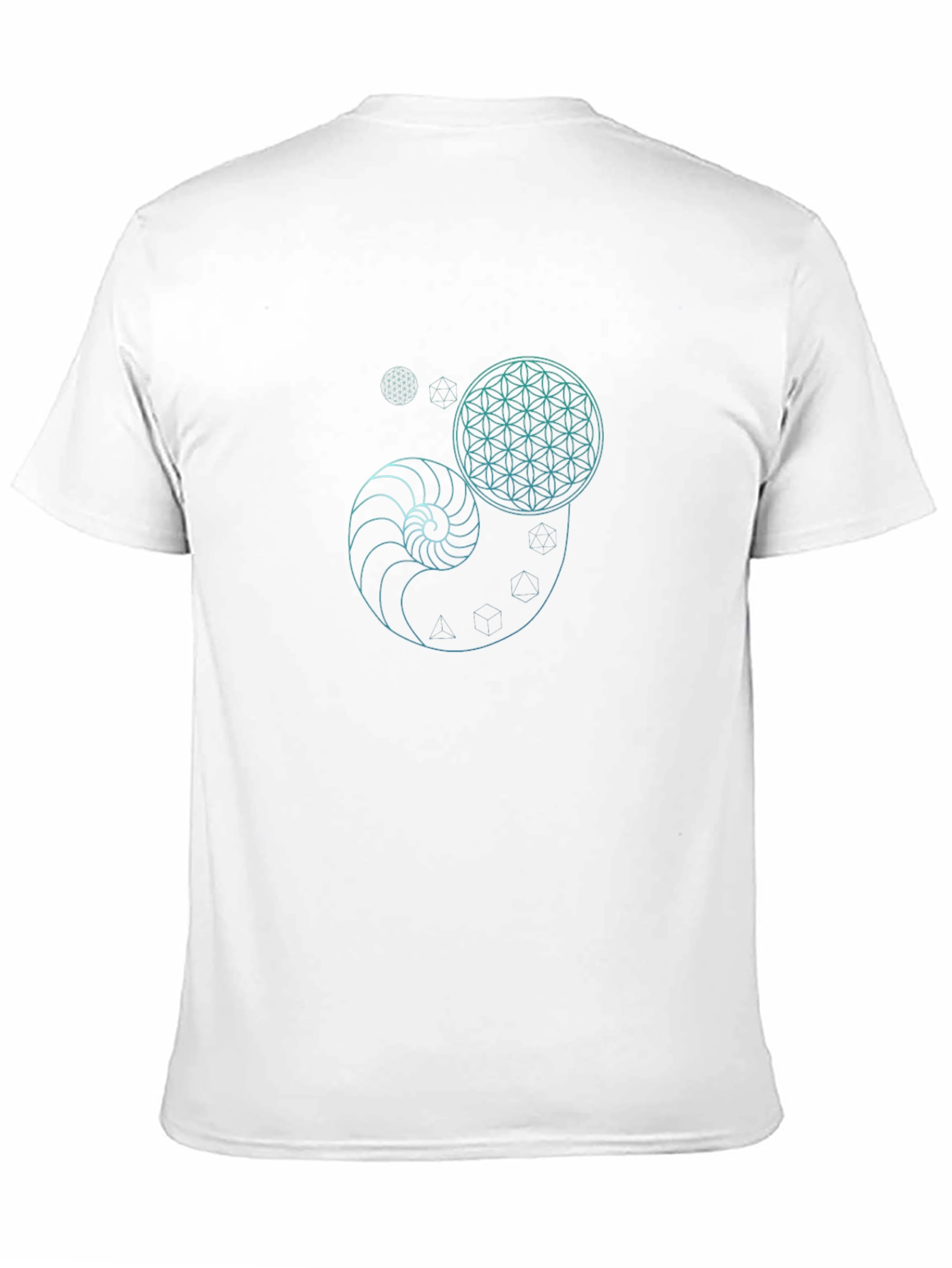 Geometric Design Black T-Shirt