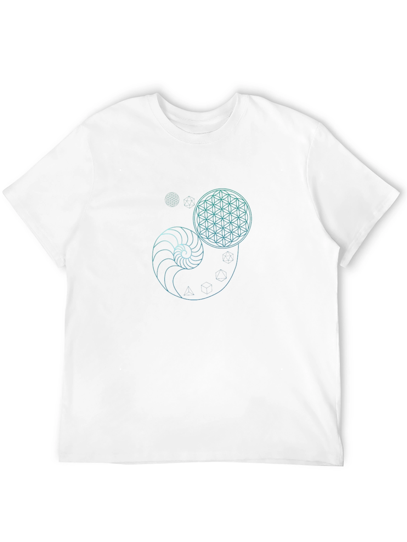 Geometric Design Black T-Shirt