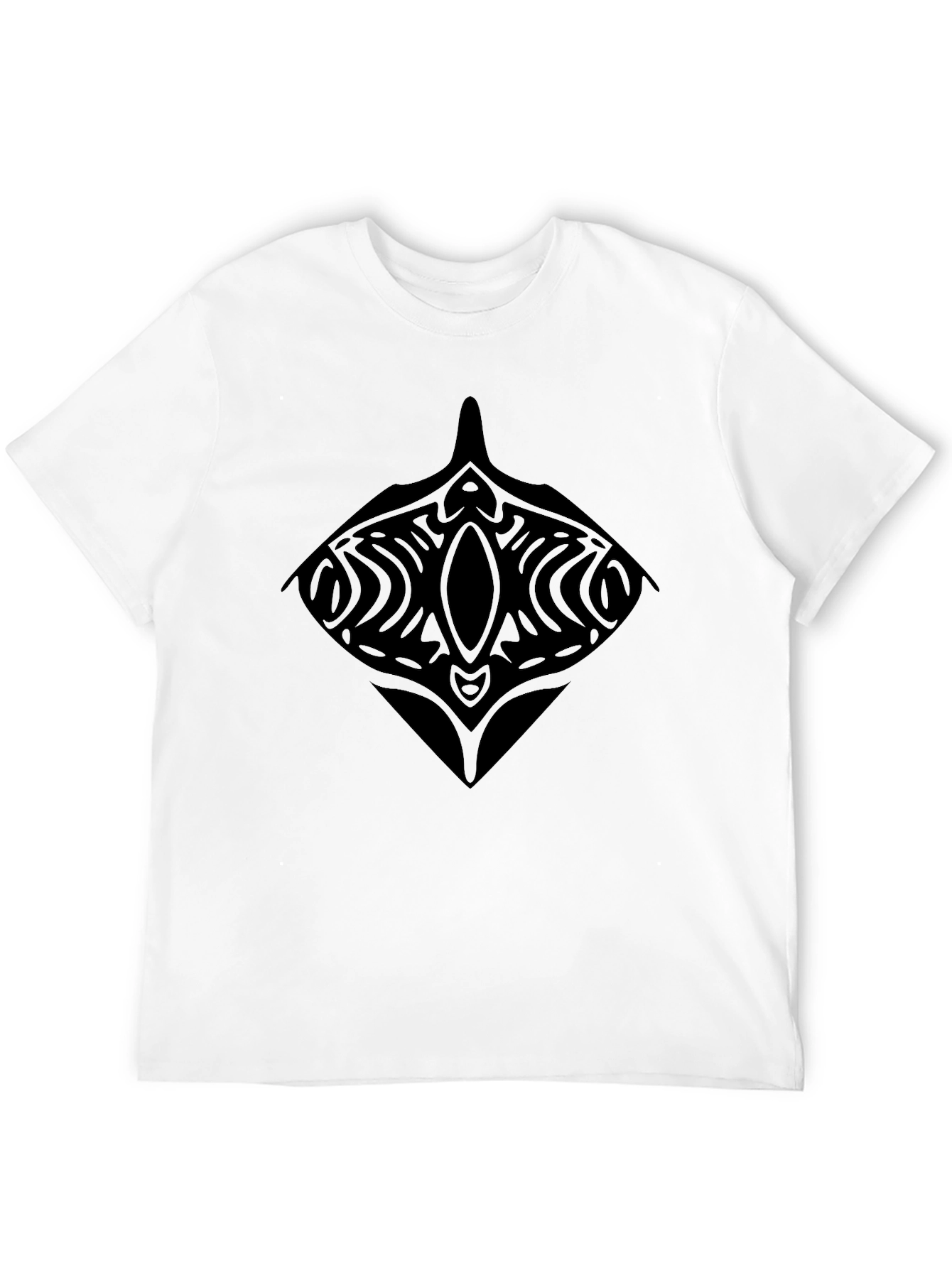 Tribal Stingray Graphic Black T-Shirt