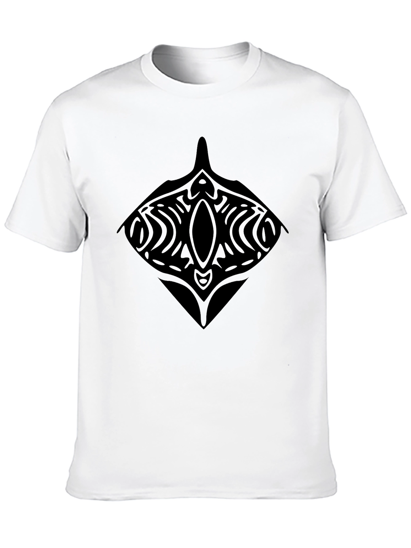 Tribal Stingray Graphic Black T-Shirt