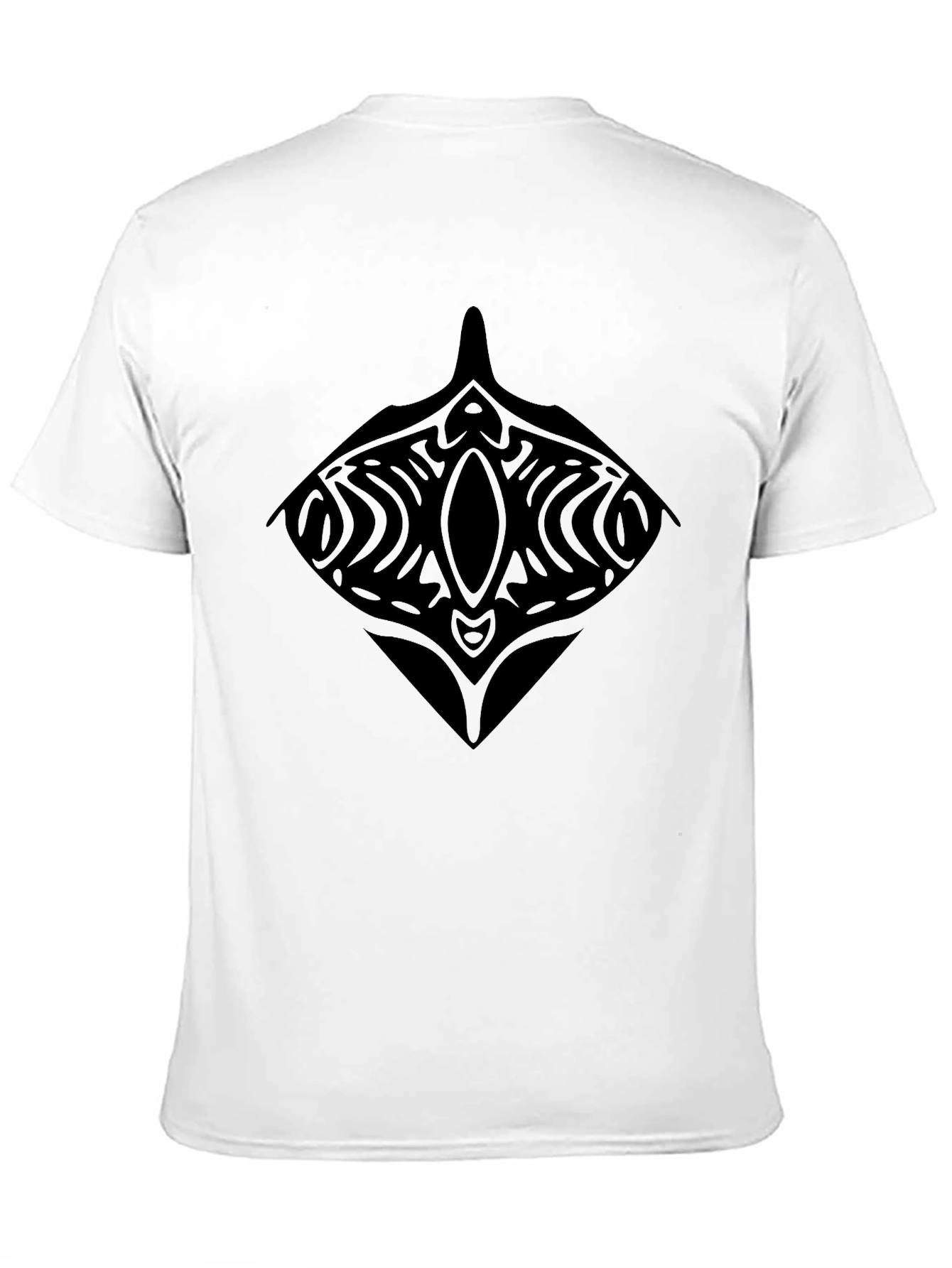 Tribal Stingray Graphic Black T-Shirt