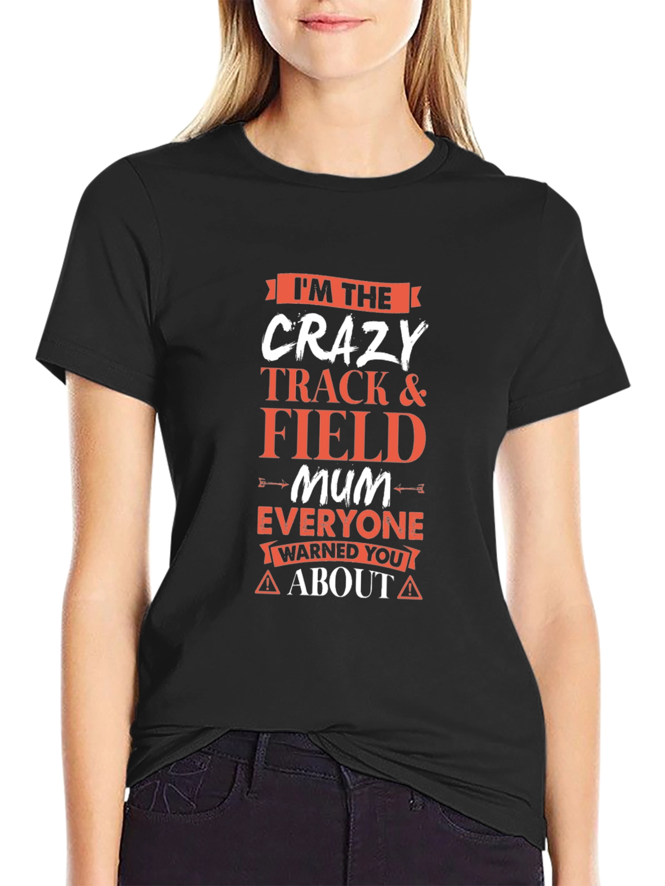 Crazy Track & Field Mum T-Shirt