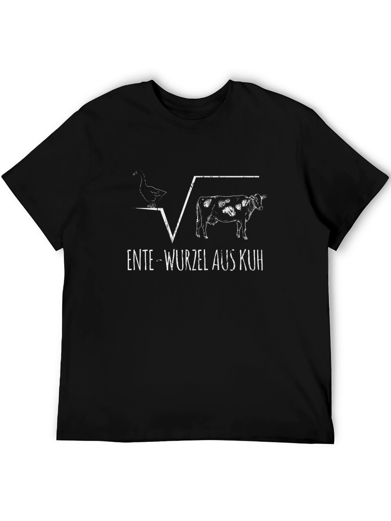 Ente Wurzel Aus Kuh Funny Black T-Shirt