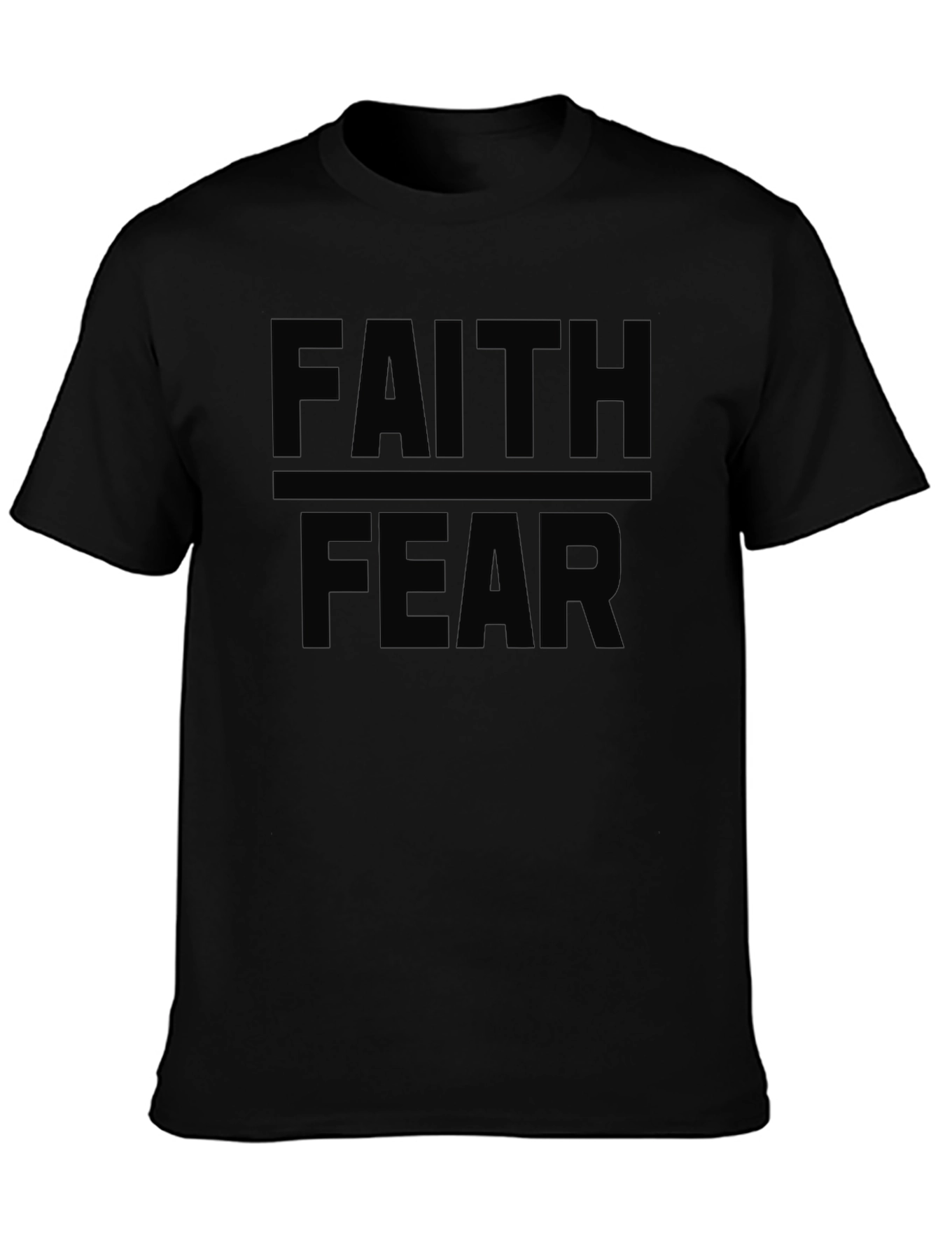 Faith Over Fear Graphic T-Shirt - Black
