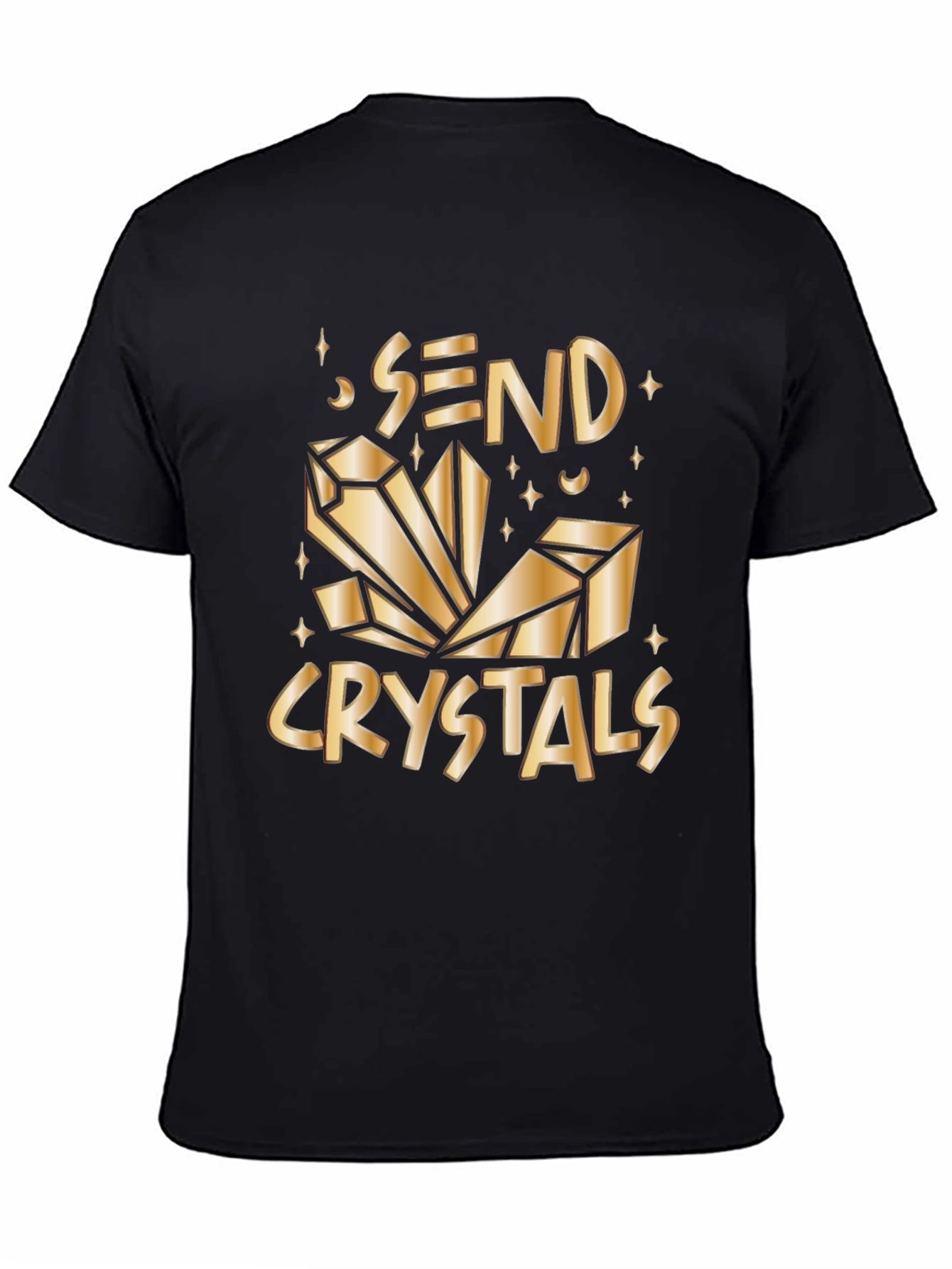 Send Crystals Graphic Tee - Black Cotton T-Shirt