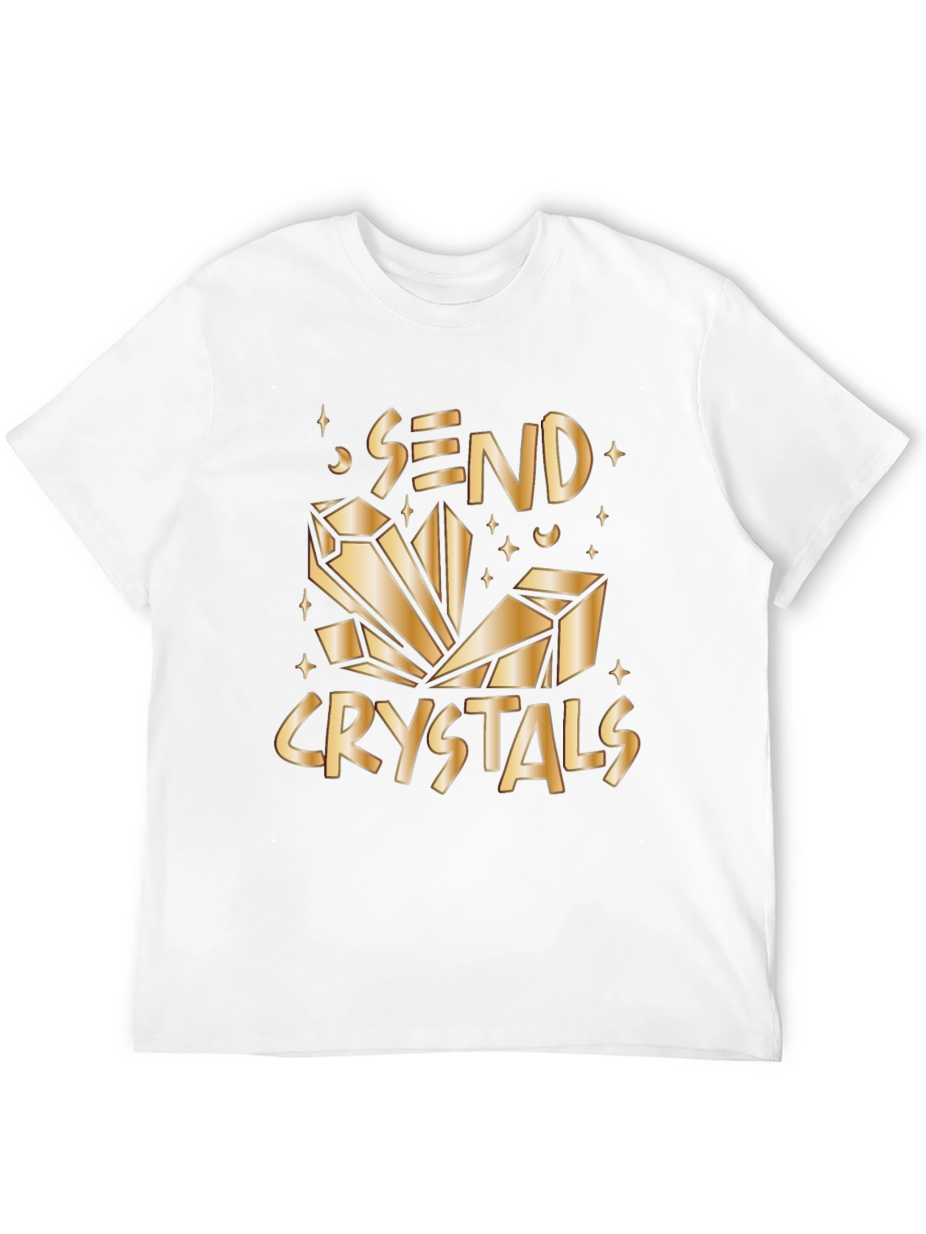 Send Crystals Graphic Tee - Black Cotton T-Shirt