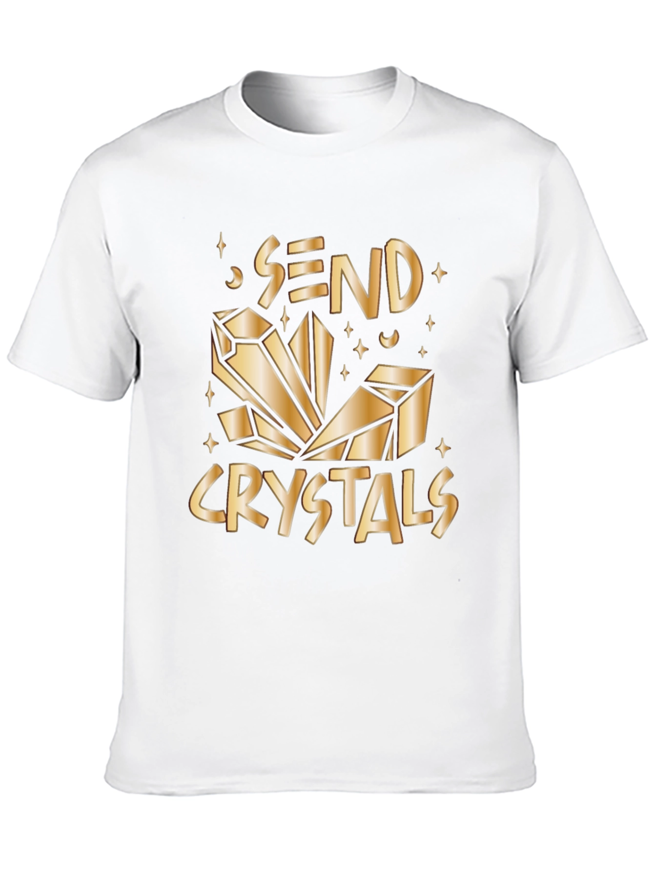 Send Crystals Graphic Tee - Black Cotton T-Shirt