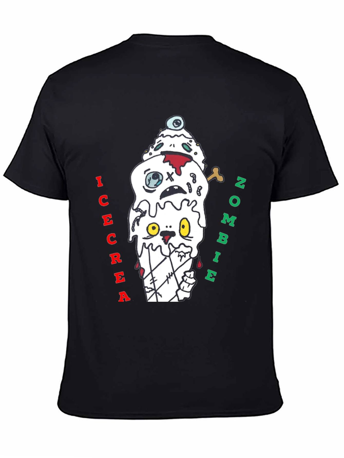 Zombie Ice Cream Graphic Tee - Black