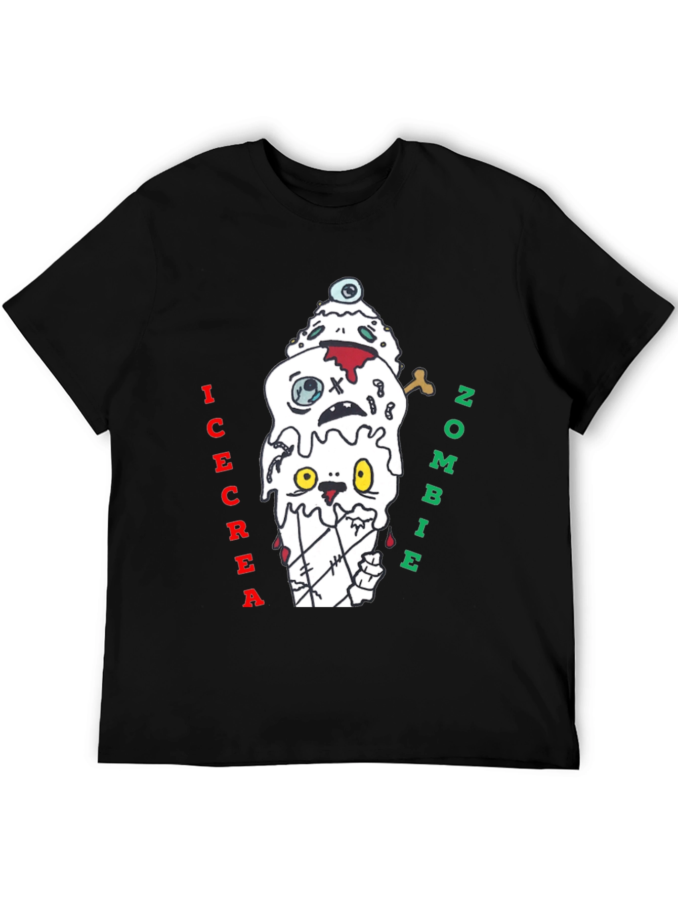 Zombie Ice Cream Graphic Tee - Black