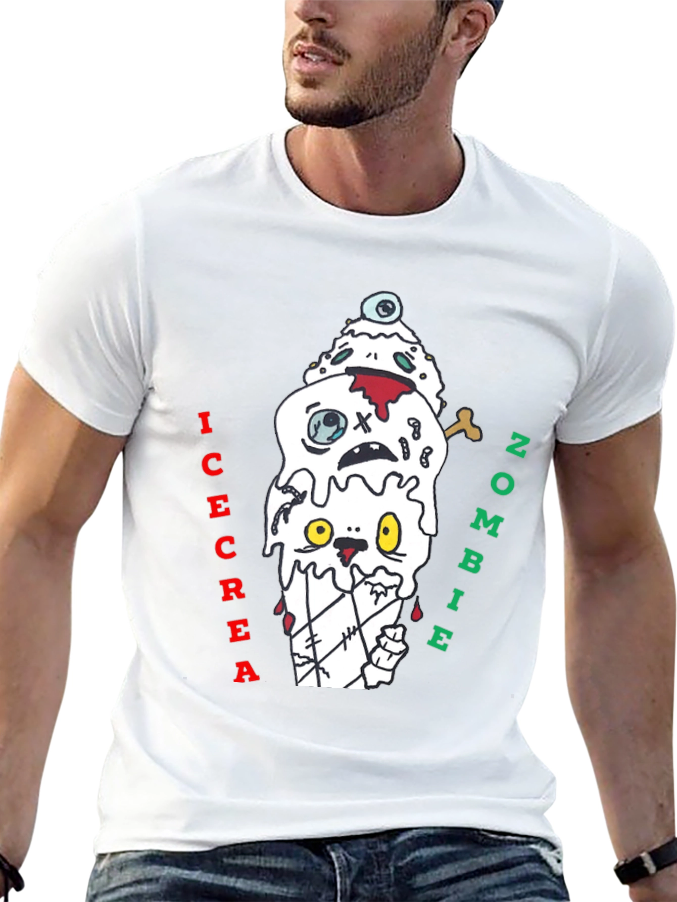 Zombie Ice Cream Graphic Tee - Black