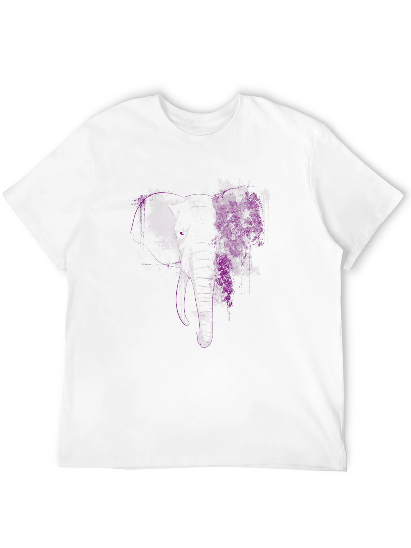 Elephant Floral Graphic Tee - Black