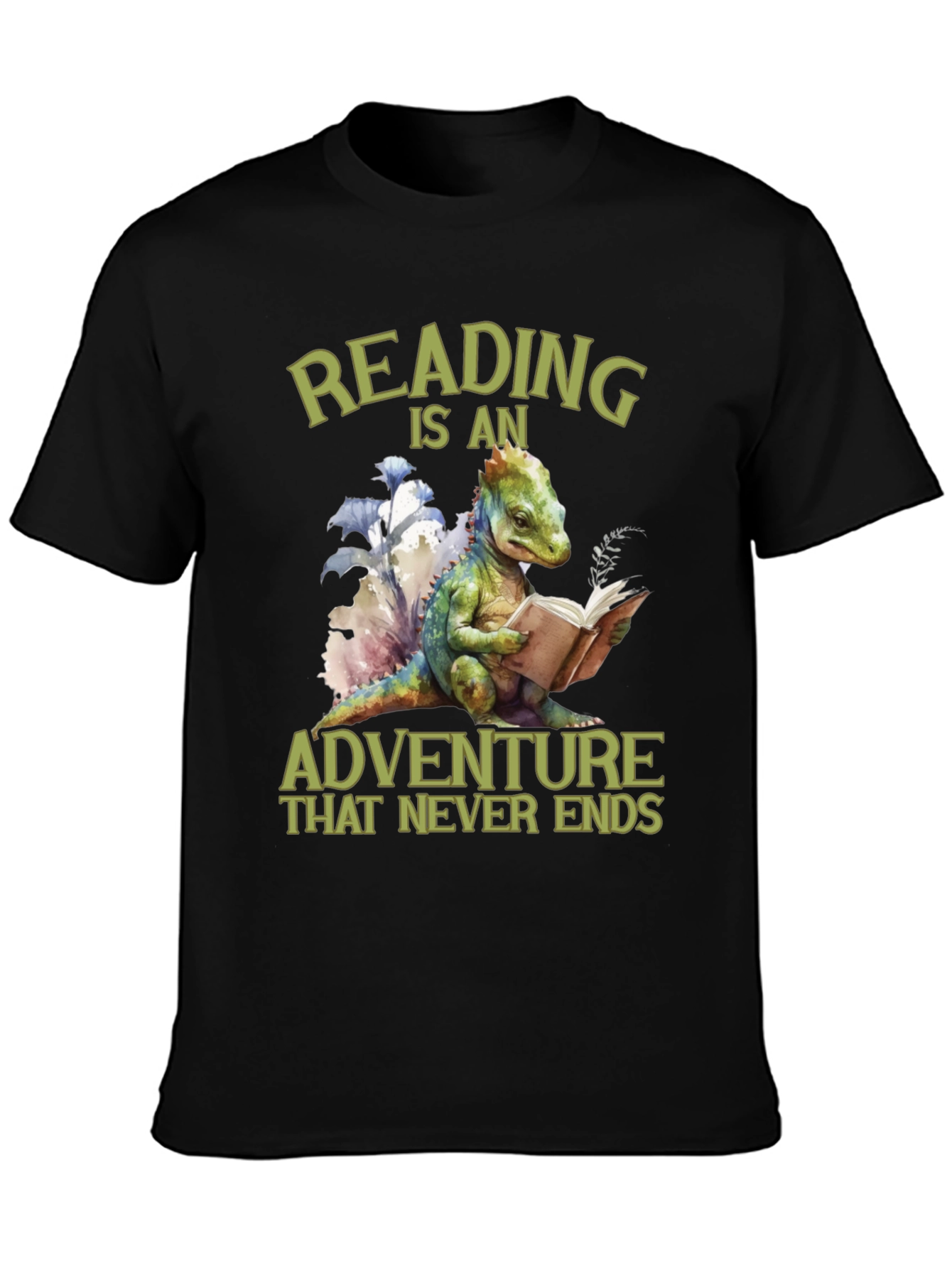 Reading Adventure Tee - Dinosaur Book Lover T-Shirt
