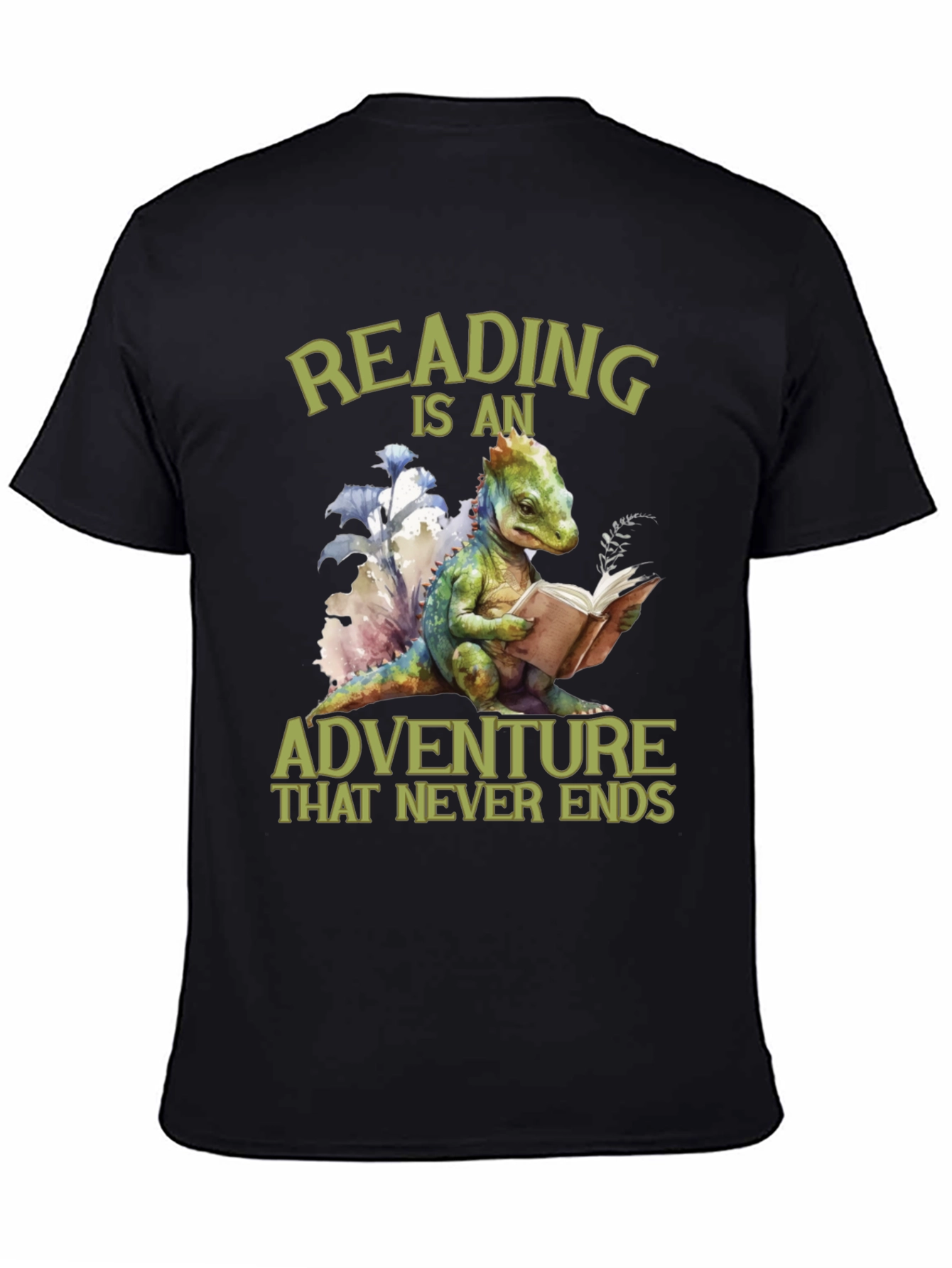 Reading Adventure Tee - Dinosaur Book Lover T-Shirt