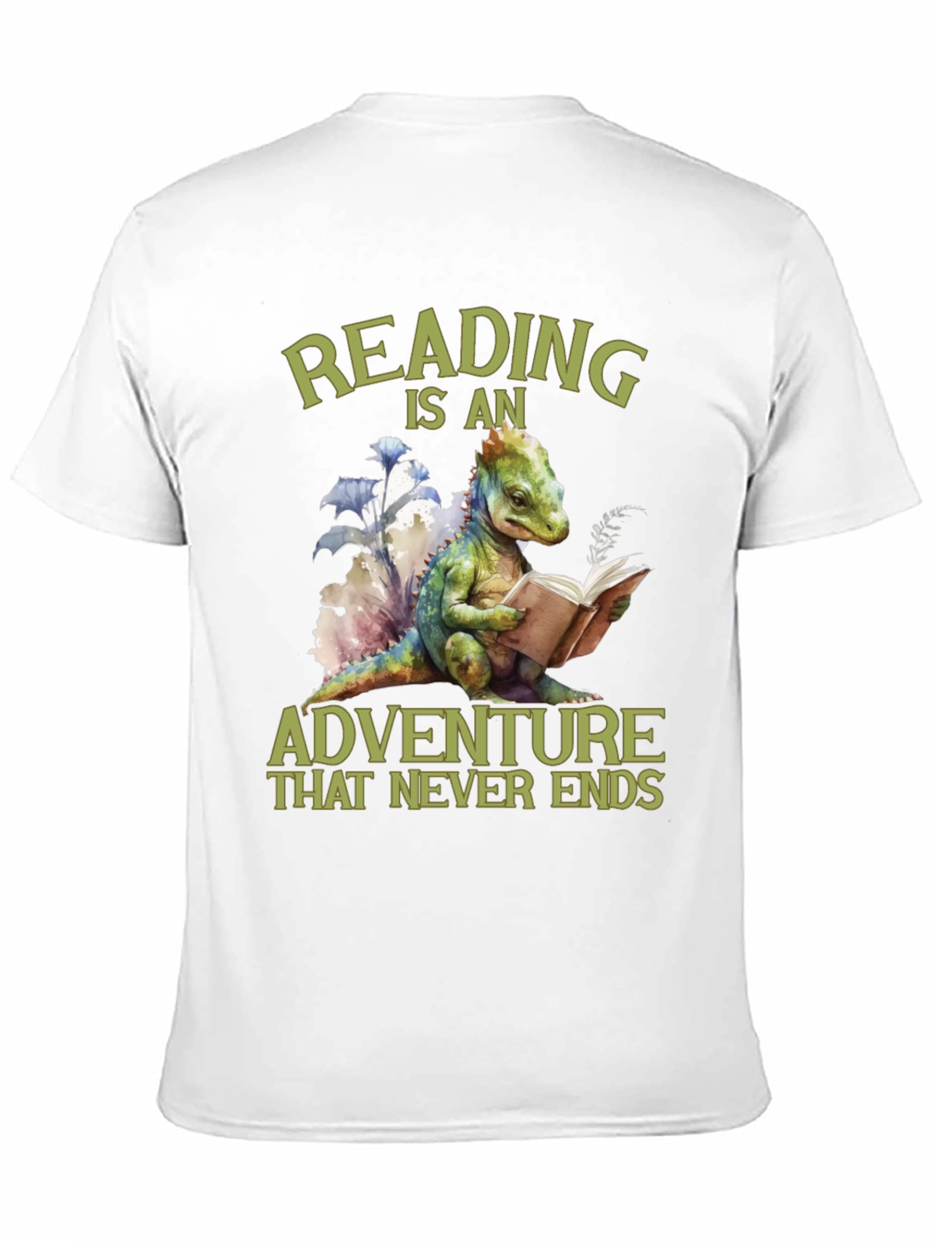 Reading Adventure Tee - Dinosaur Book Lover T-Shirt