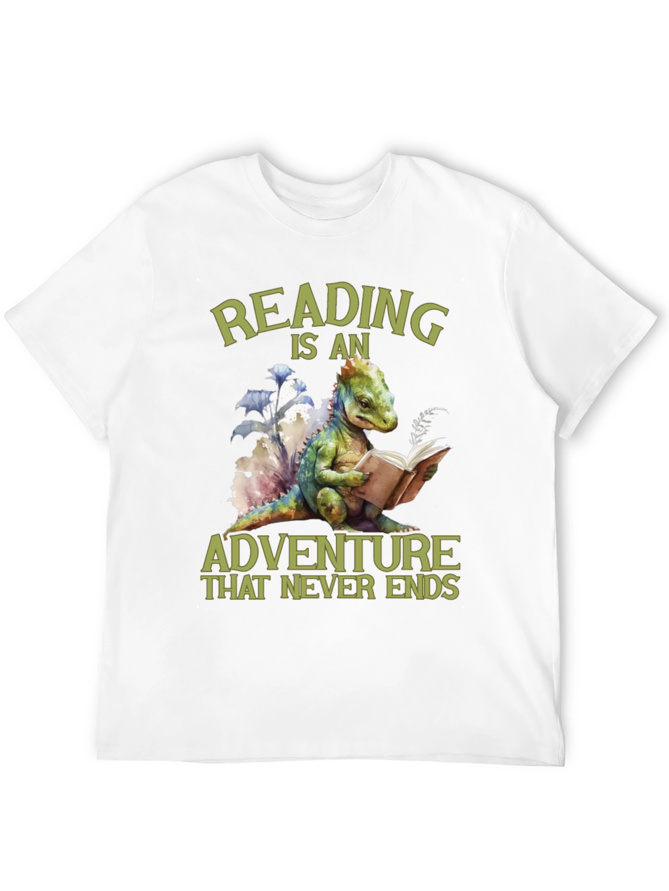 Reading Adventure Tee - Dinosaur Book Lover T-Shirt
