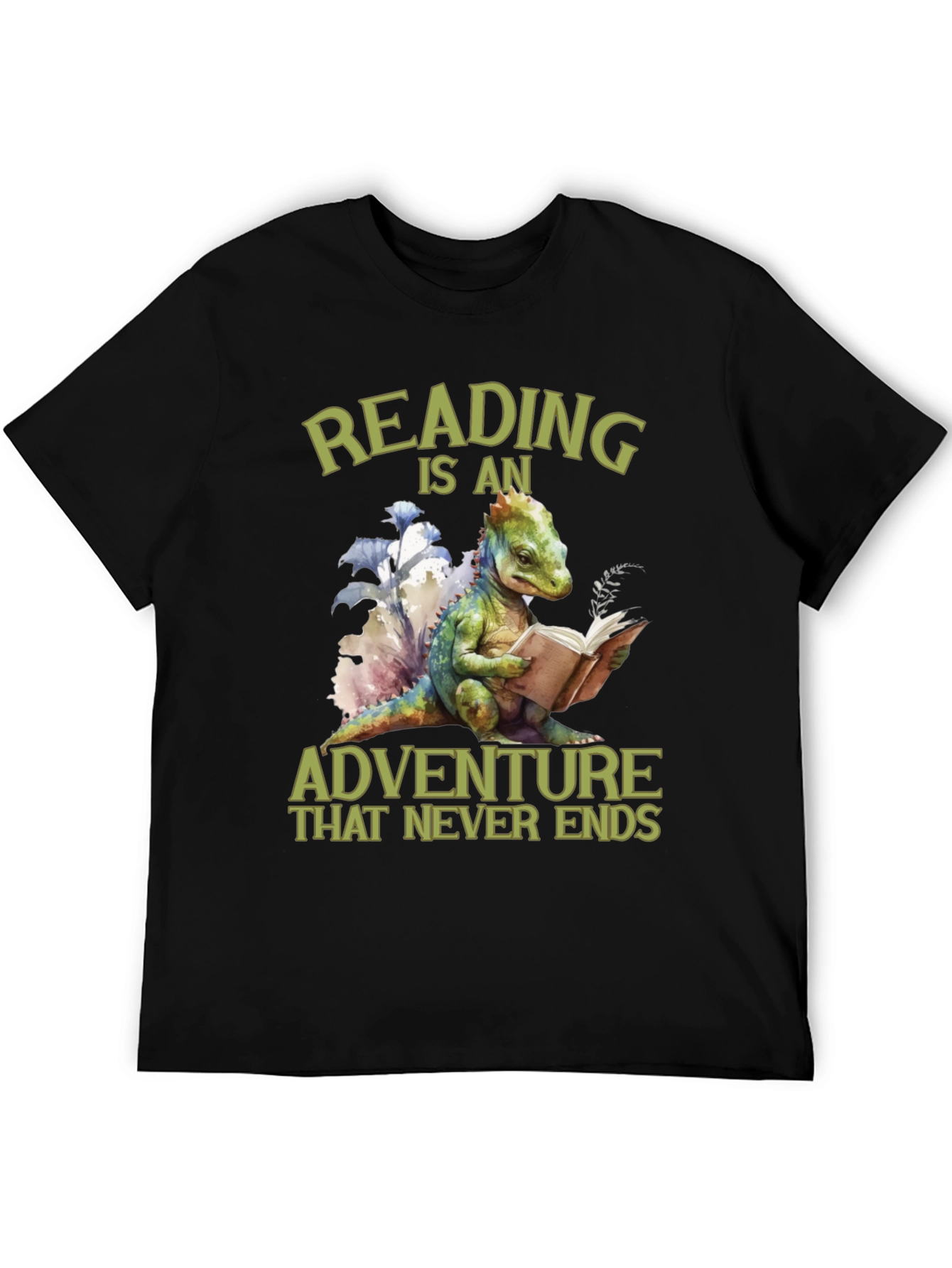 Reading Adventure Tee - Dinosaur Book Lover T-Shirt