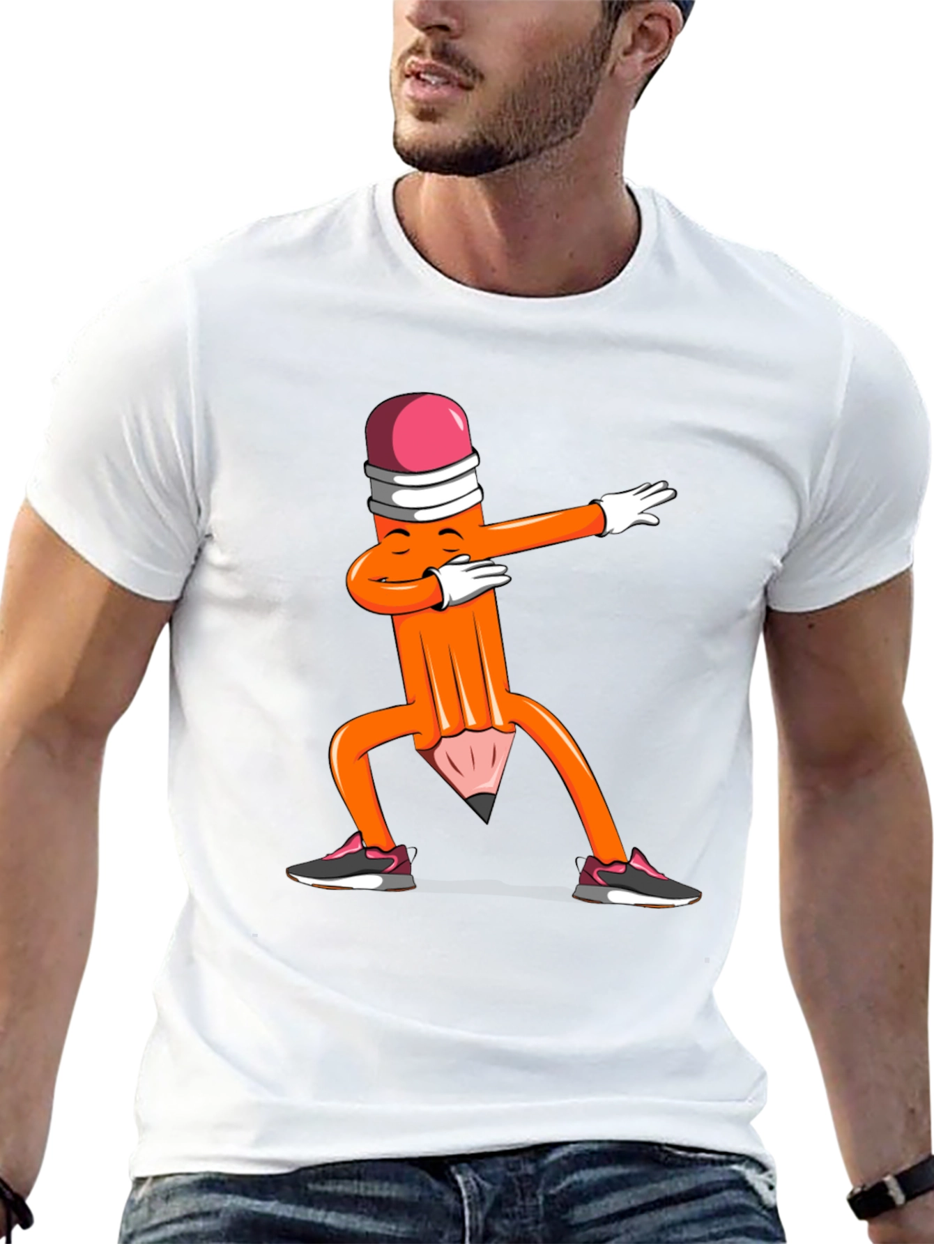 Dabbing Pencil Graphic Tee - Back to School Style