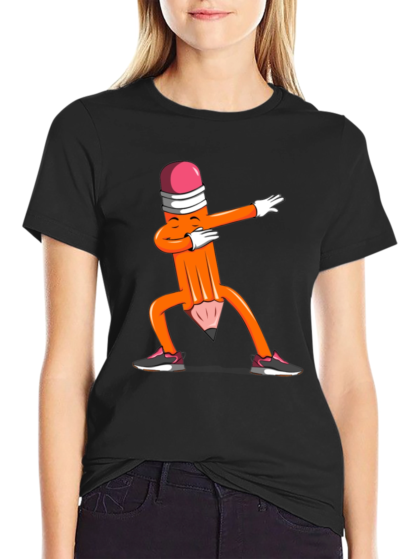 Dabbing Pencil Graphic Tee - Back to School Style