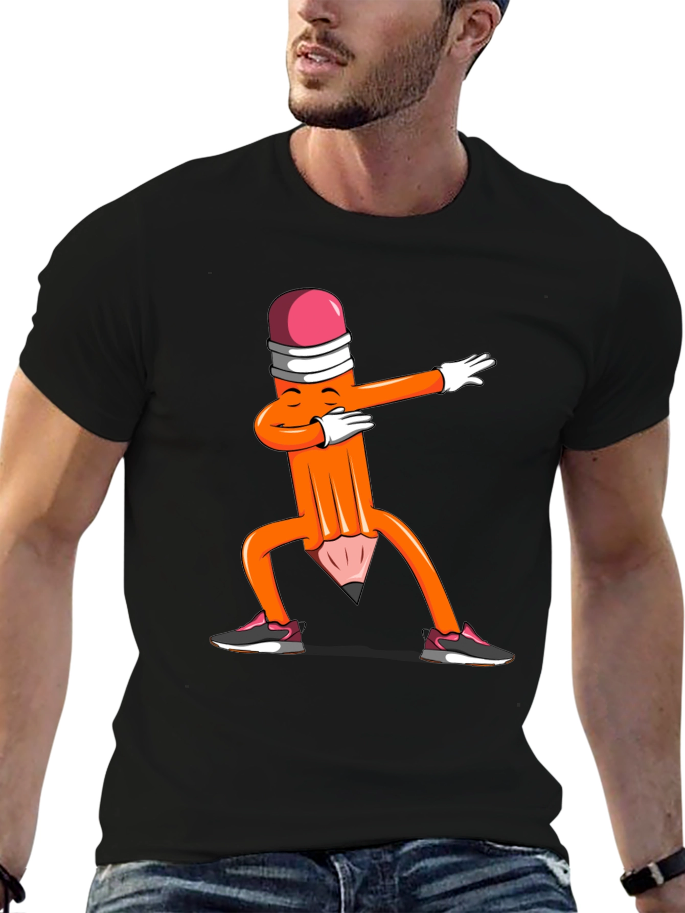 Dabbing Pencil Graphic Tee - Back to School Style