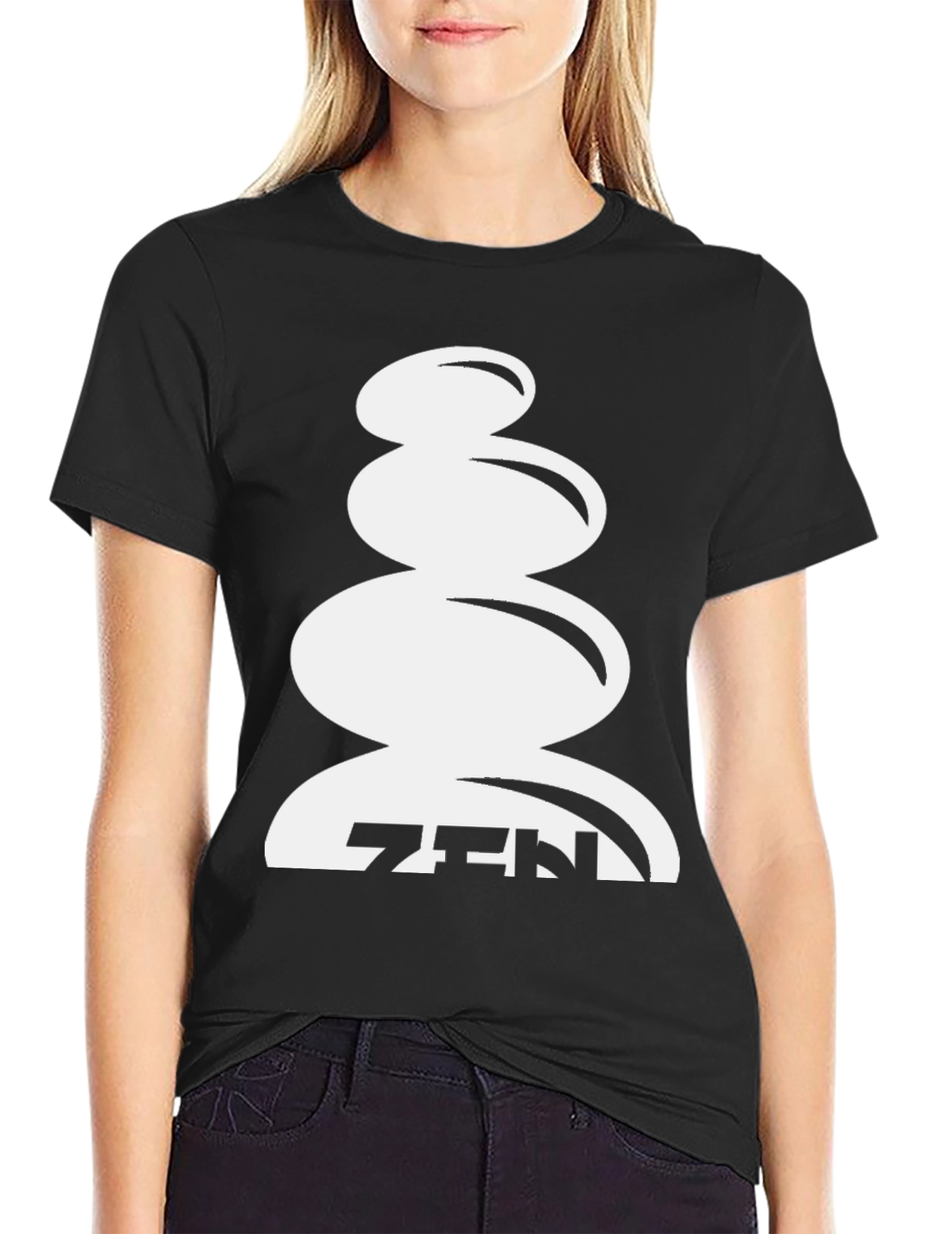 Zen Stacked Stones Graphic Tee - Balance & Style