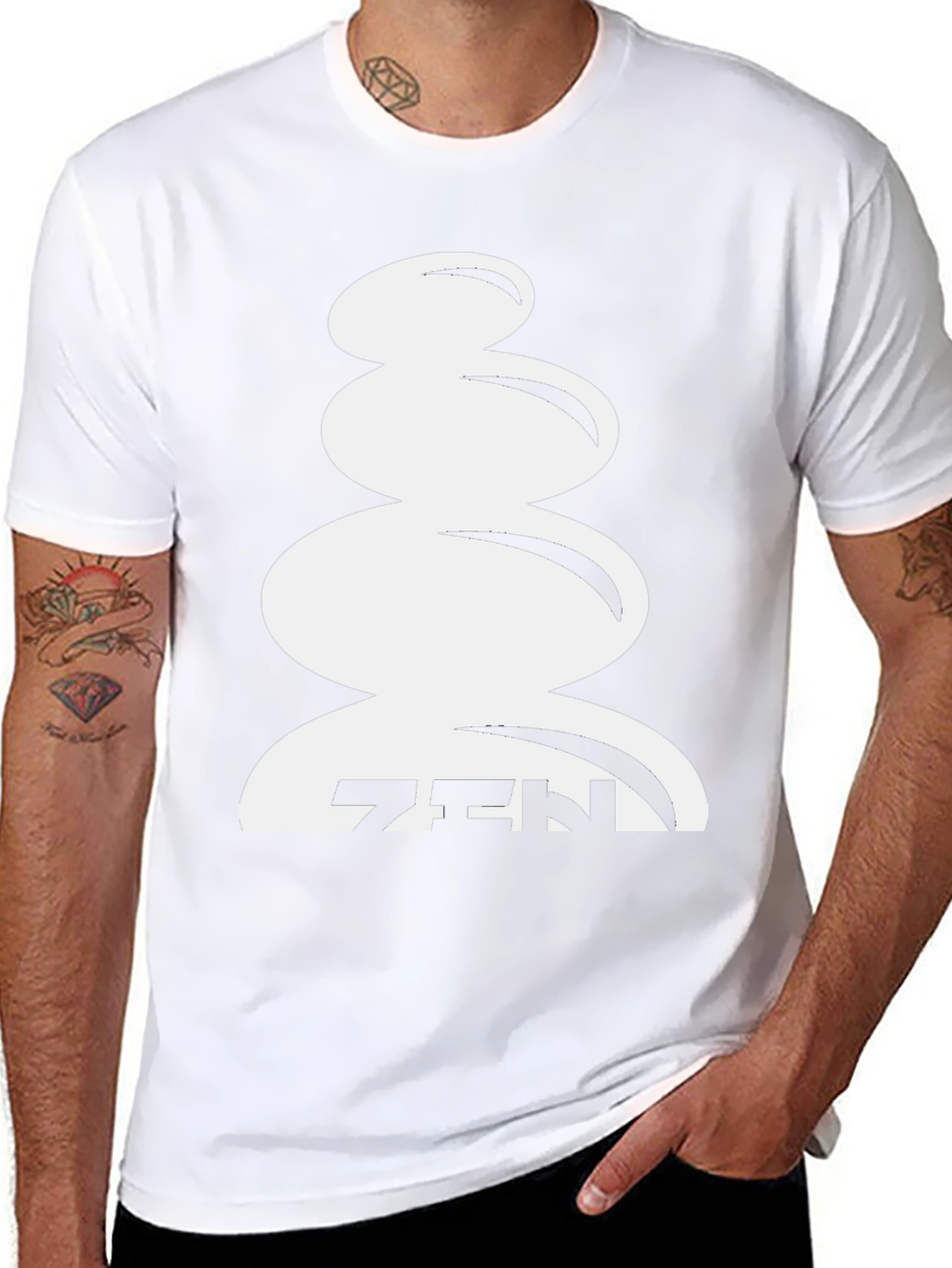 Zen Stacked Stones Graphic Tee - Balance & Style