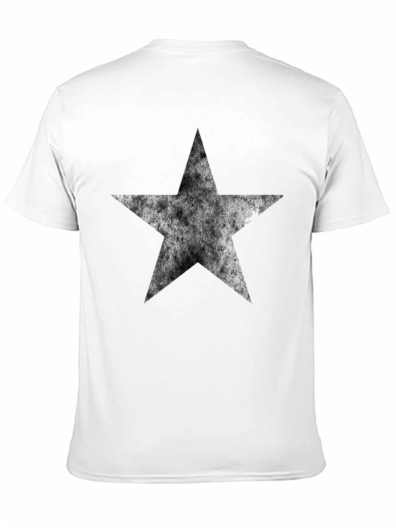 Distressed Star Graphic Black T-Shirt