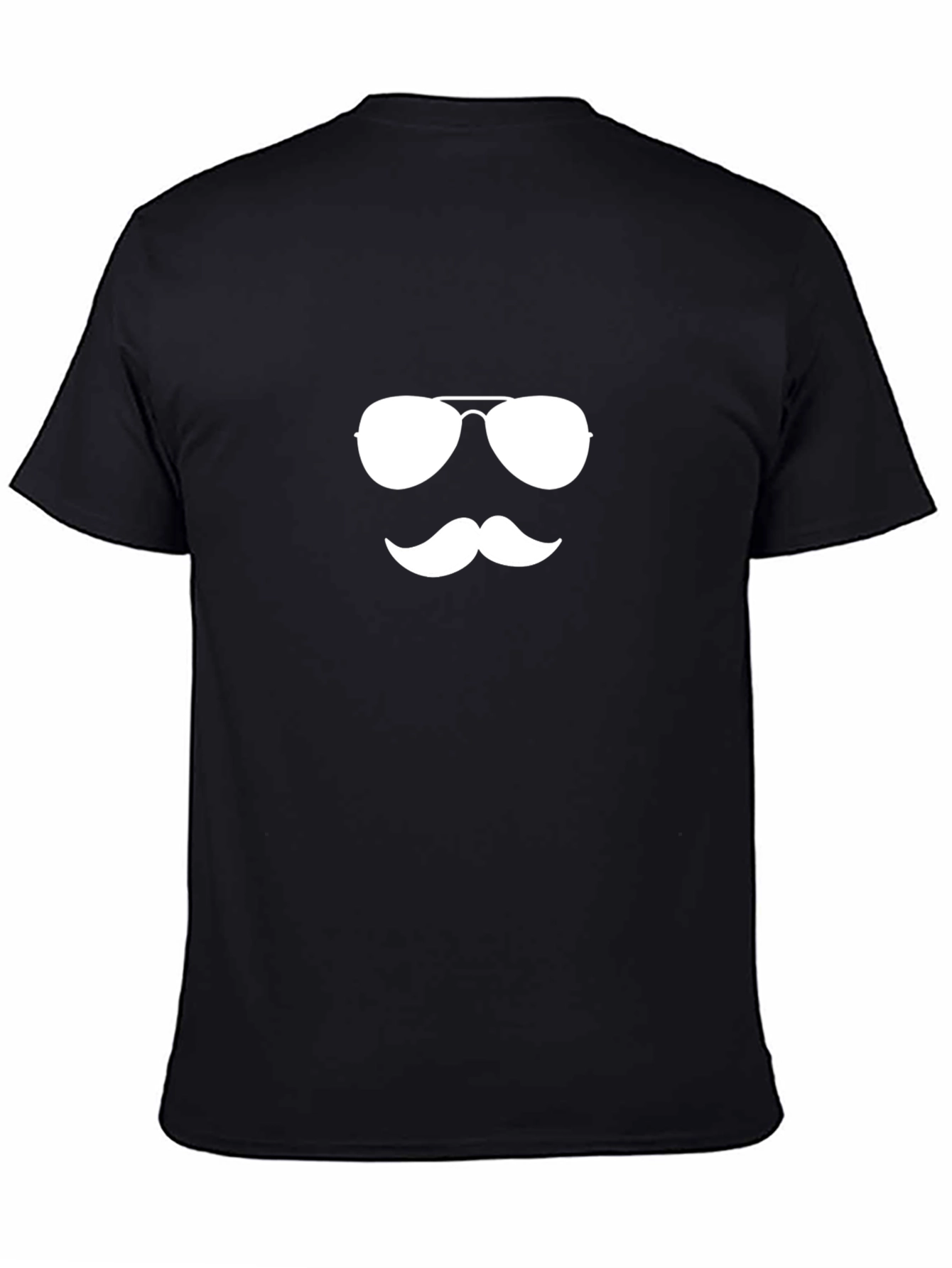 Aviator Sunglasses & Mustache Graphic Tee