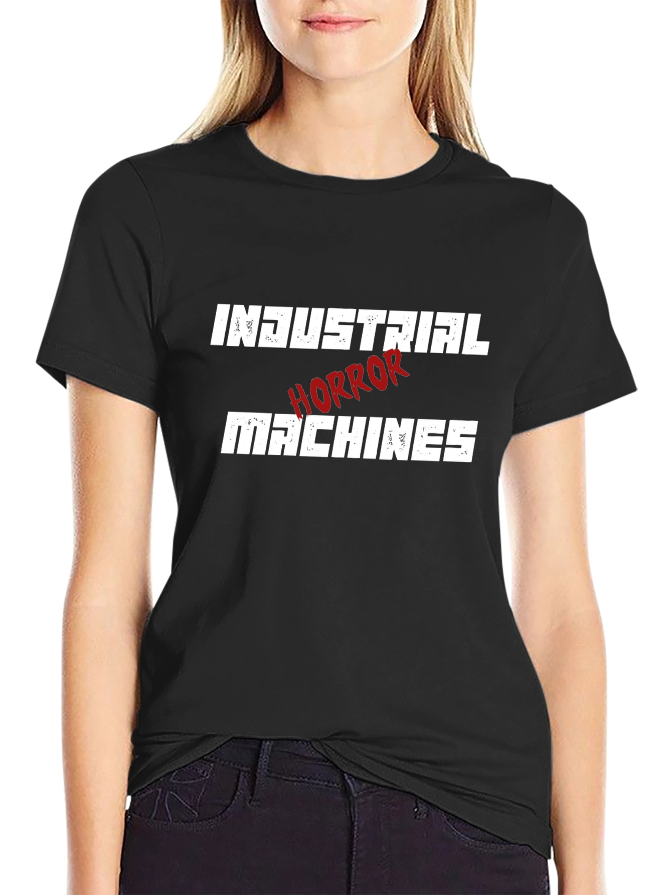 Industrial Horror Machines Black Graphic T-Shirt