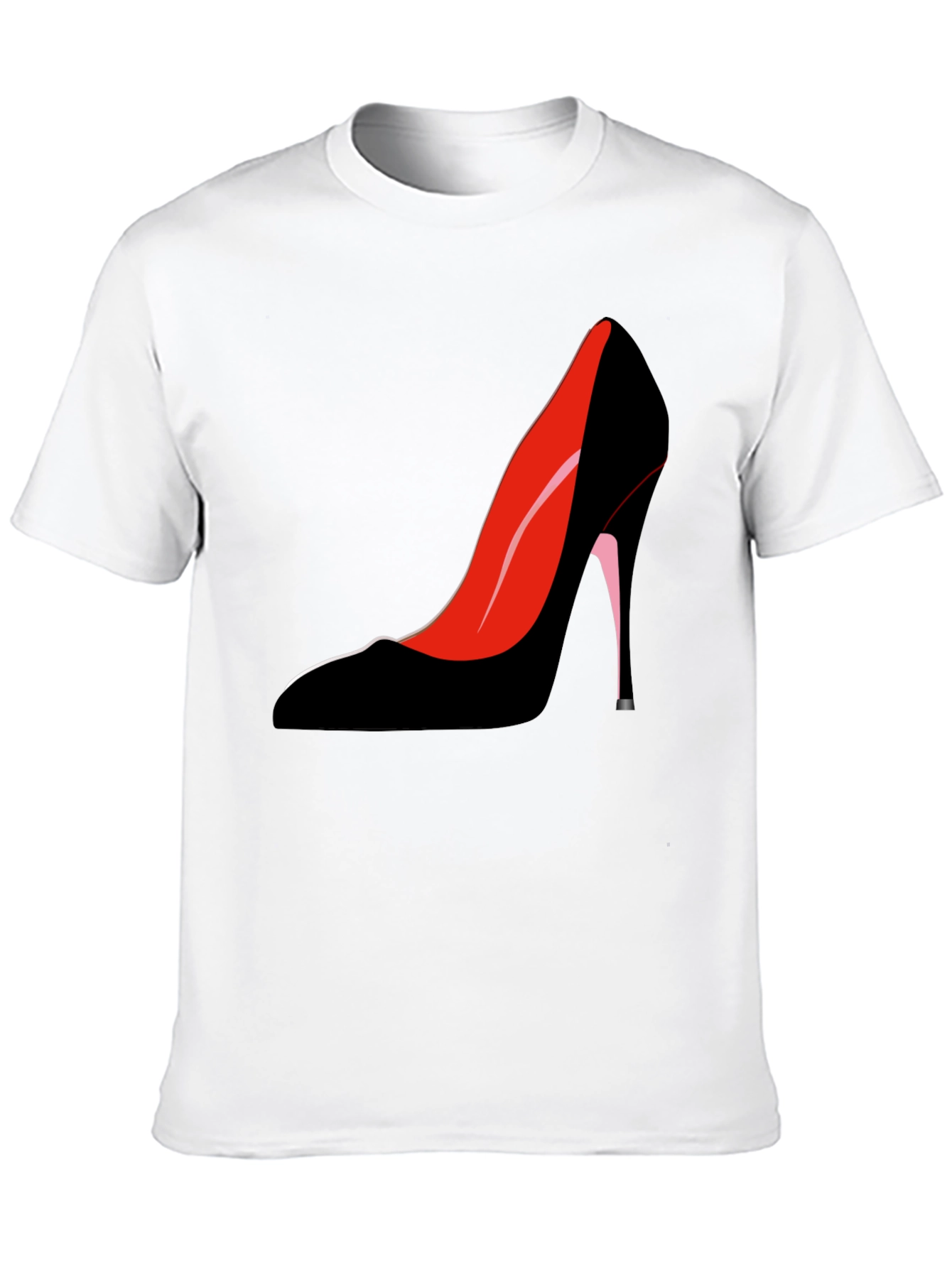 Stylish Heel Graphic Tee - Black
