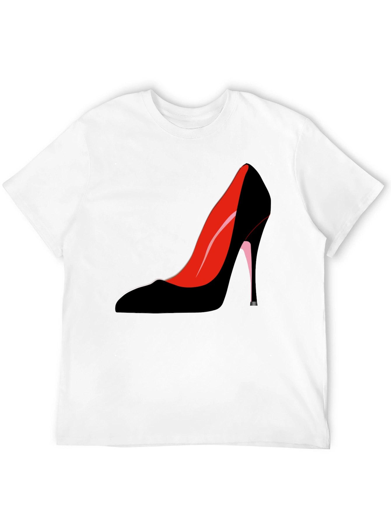 Stylish Heel Graphic Tee - Black