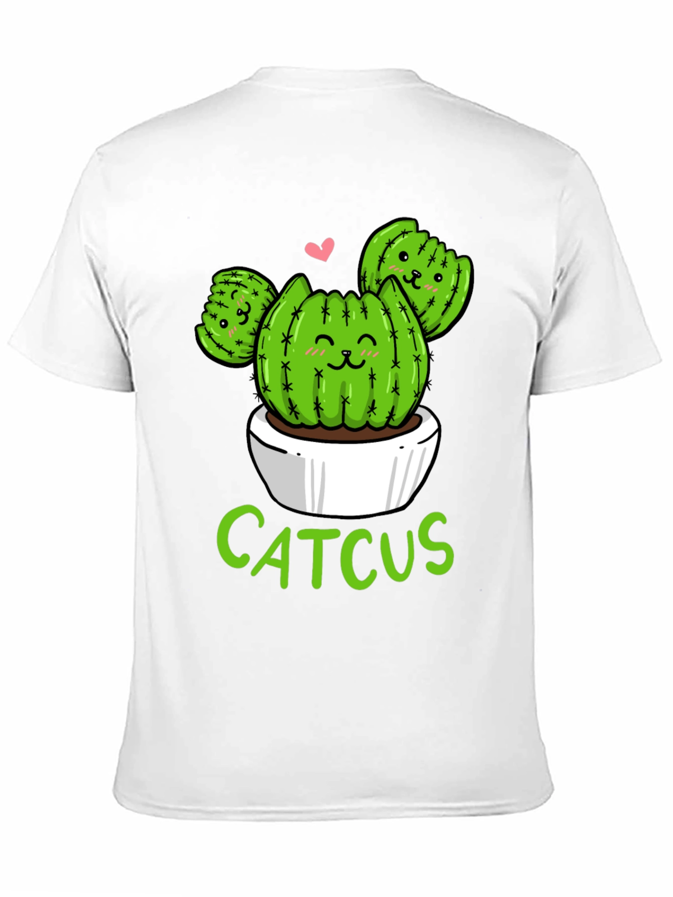 Cute Catcus T-Shirt - Black Cotton Graphic Tee