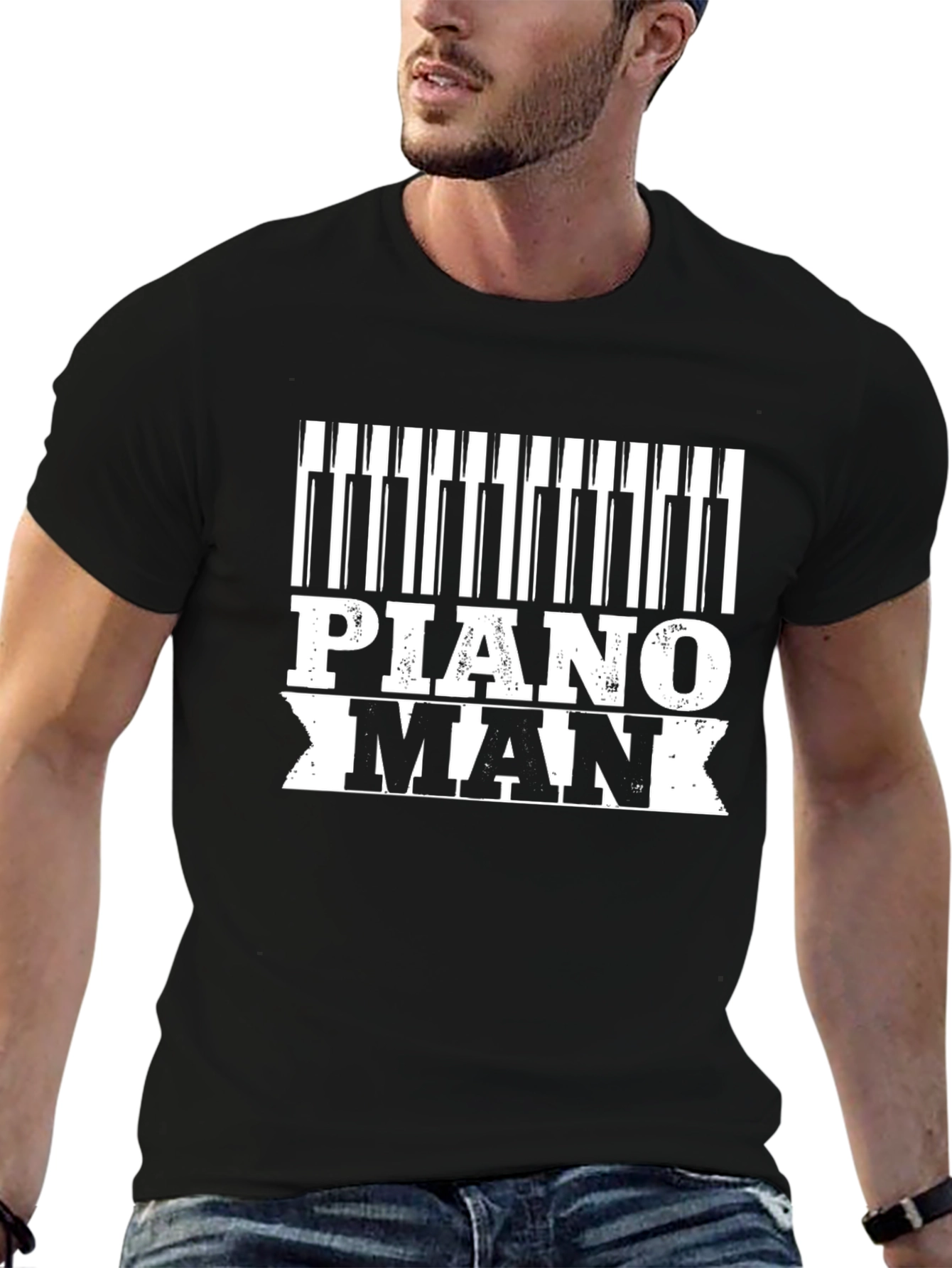 Piano Man Graphic Tee - Musician T-Shirt